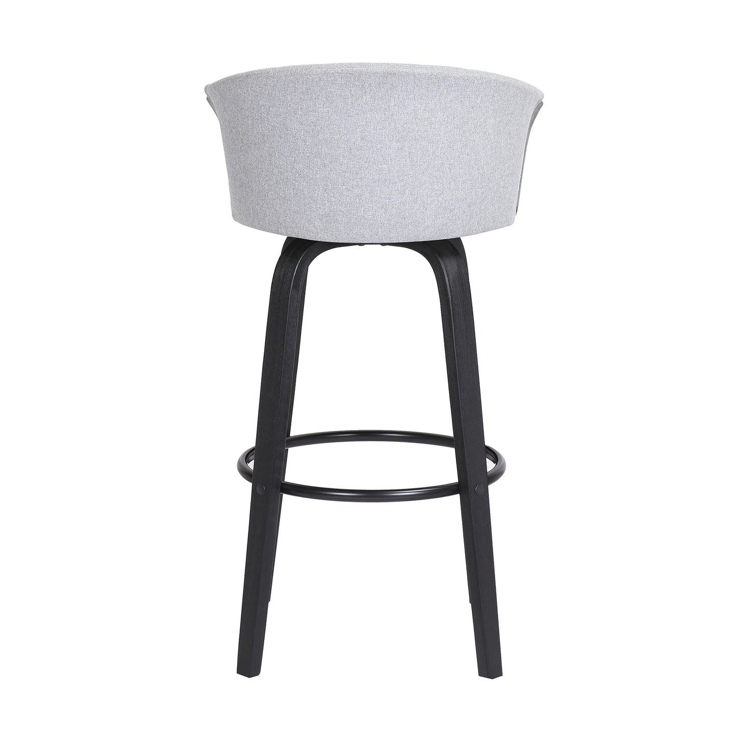 Diana Swivel Wood Counter and Bar Stool in Various Fabrics and Finishes
