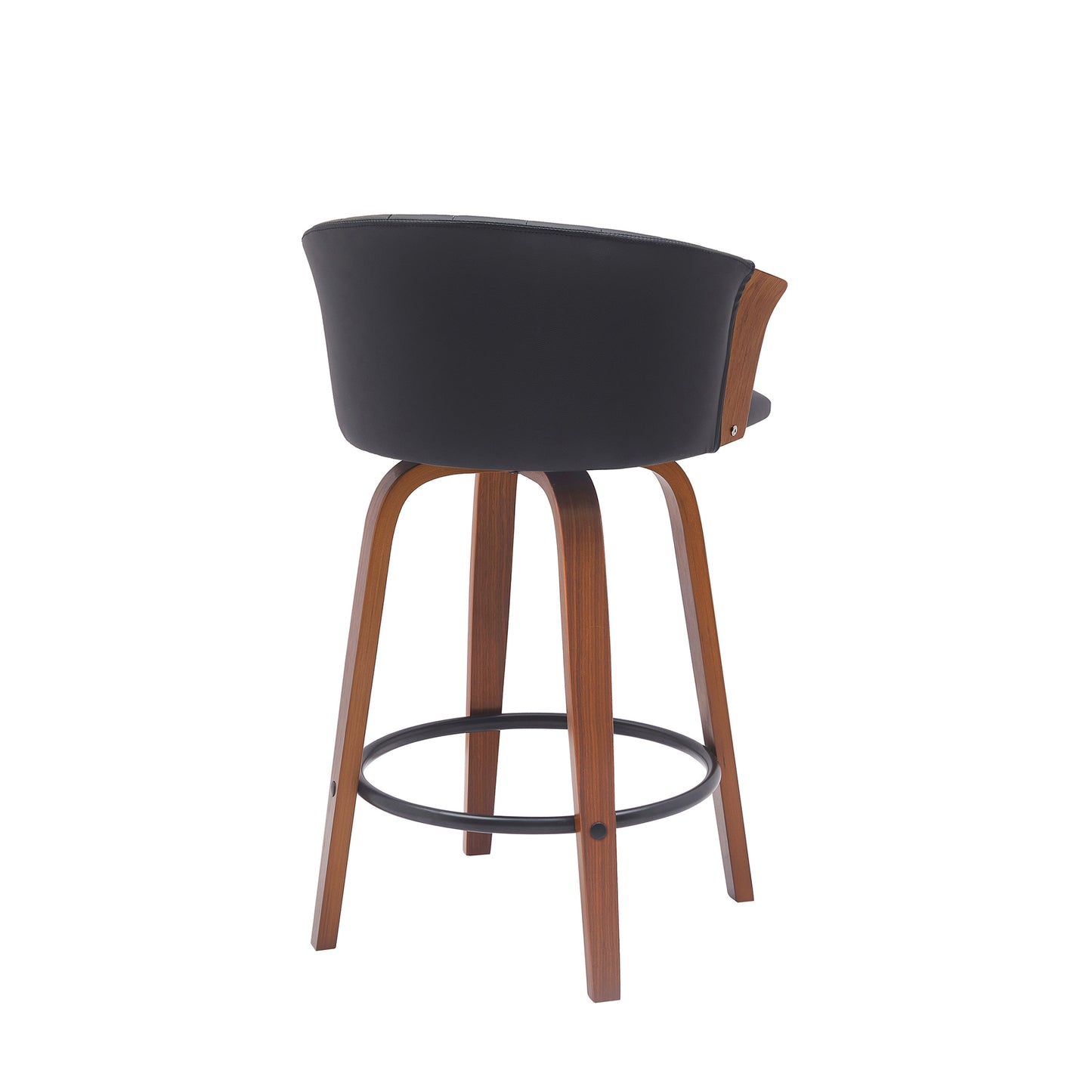Diana Swivel Wood Counter and Bar Stool in Various Fabrics and Finishes