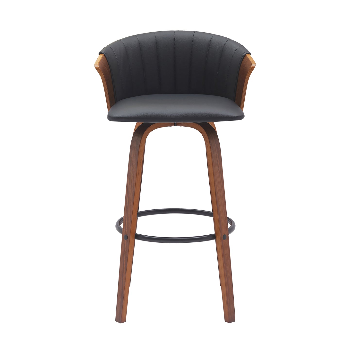 Diana Swivel Wood Counter and Bar Stool in Various Fabrics and Finishes