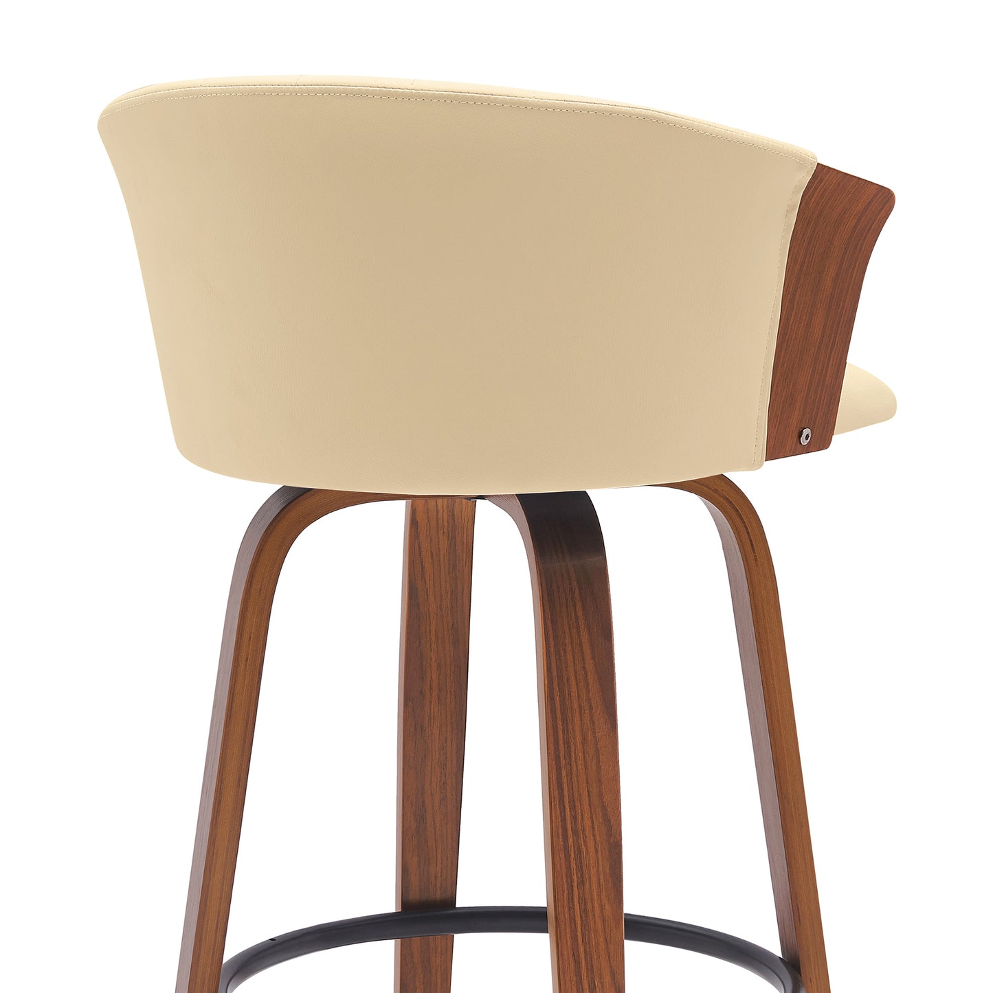 Diana Swivel Wood Counter and Bar Stool in Various Fabrics and Finishes