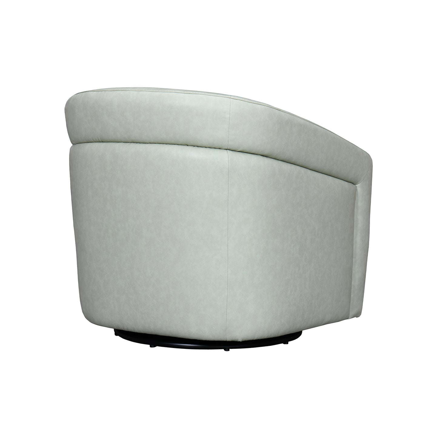 Desi Mint Leather Swivel Accent Chair