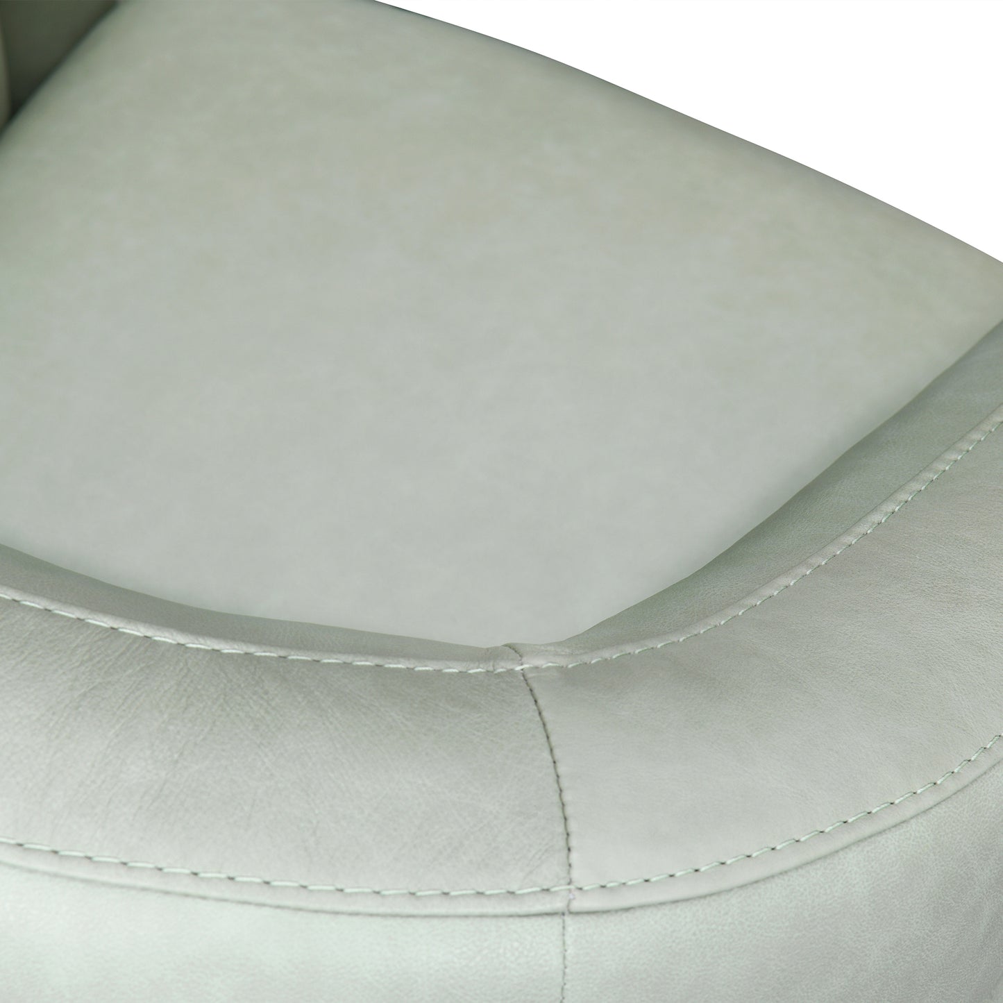 Desi Mint Leather Swivel Accent Chair