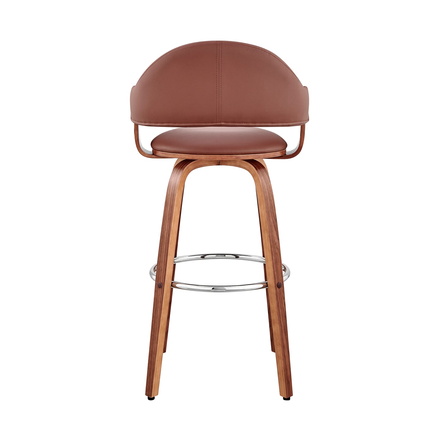 Daxton Faux Leather and Wood Bar Stool in Various Heights and Finishes