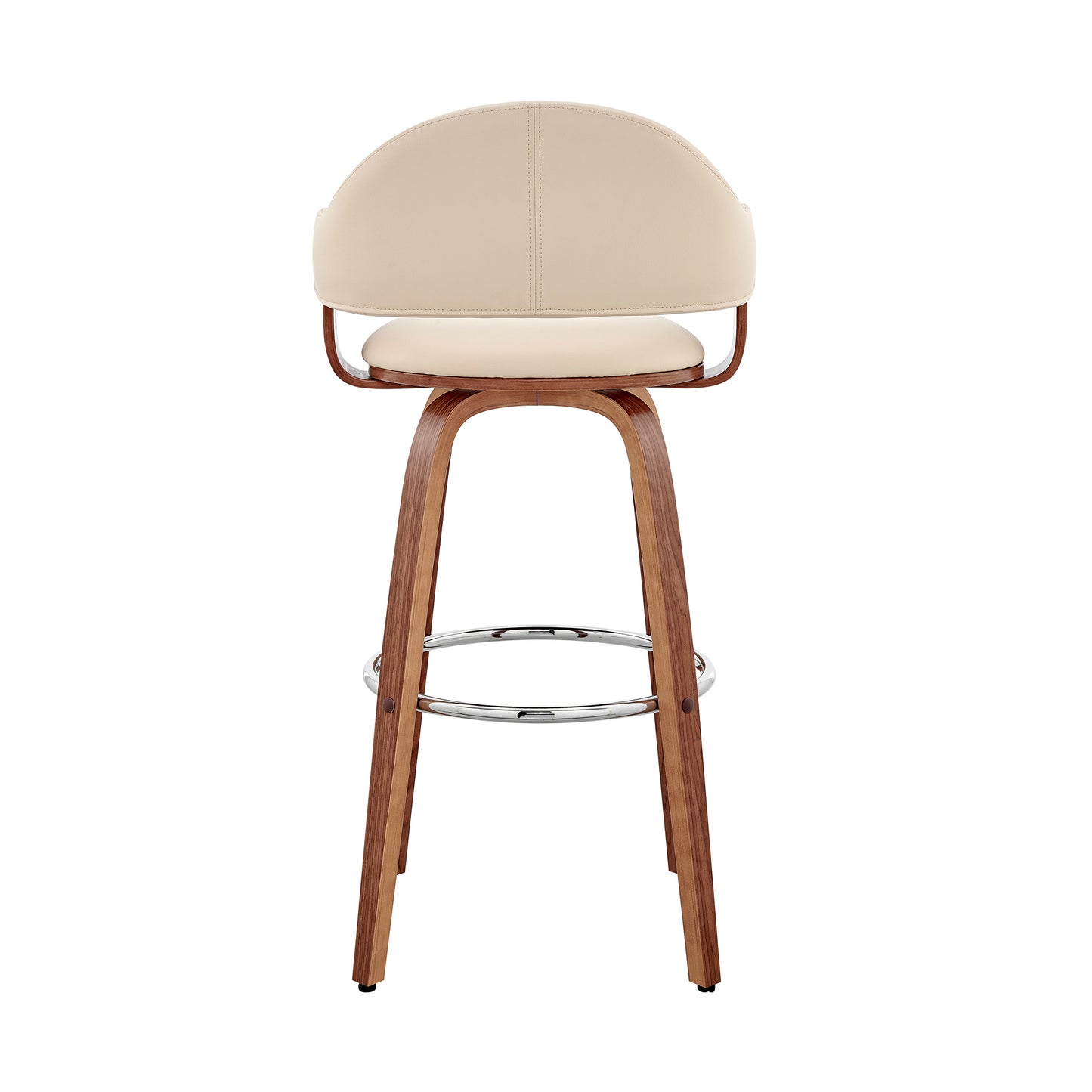 Daxton Faux Leather and Wood Bar Stool in Various Heights and Finishes