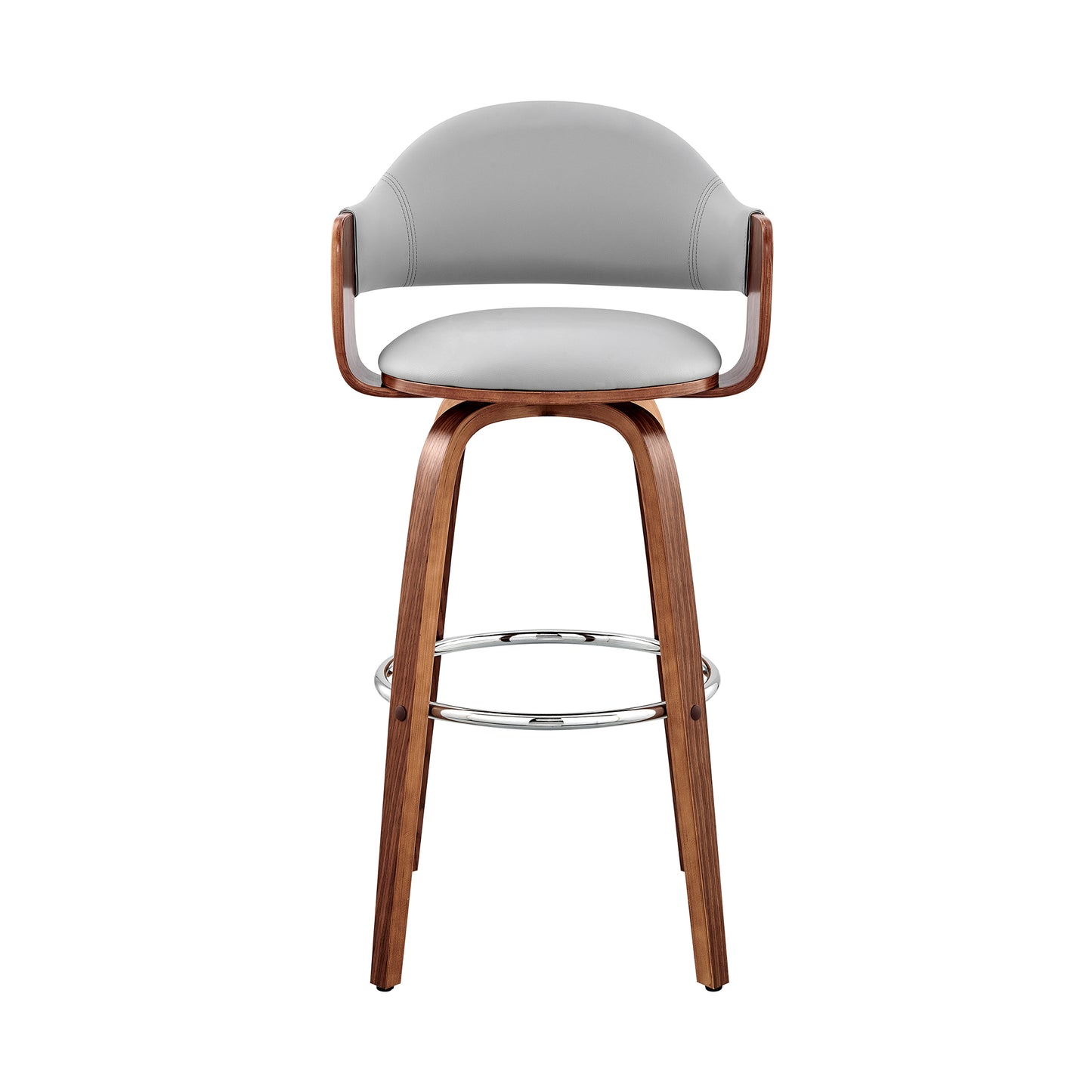 Daxton Faux Leather and Wood Bar Stool in Various Heights and Finishes