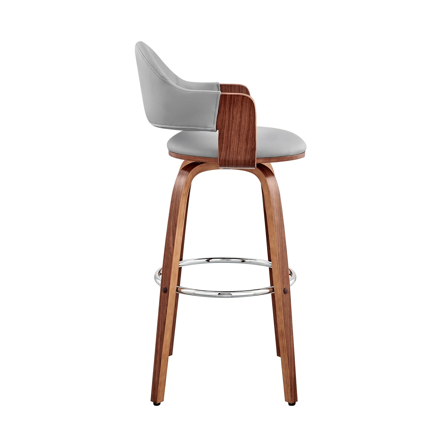 Daxton Faux Leather and Wood Bar Stool in Various Heights and Finishes