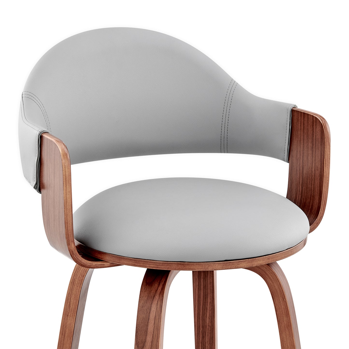 Daxton Faux Leather and Wood Bar Stool in Various Heights and Finishes