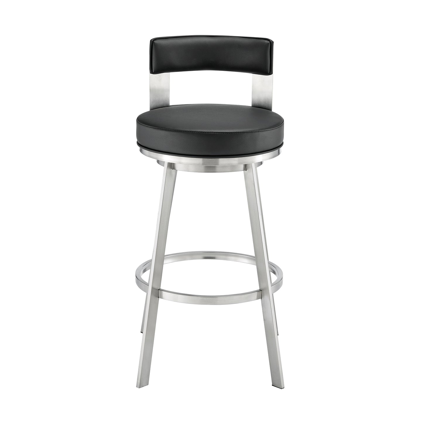 Flynn Swivel Counter and Bar Stool in Various Finishes and Faux Leather Options
