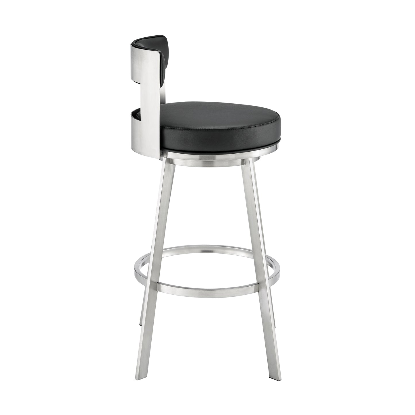 Flynn Swivel Counter and Bar Stool in Various Finishes and Faux Leather Options