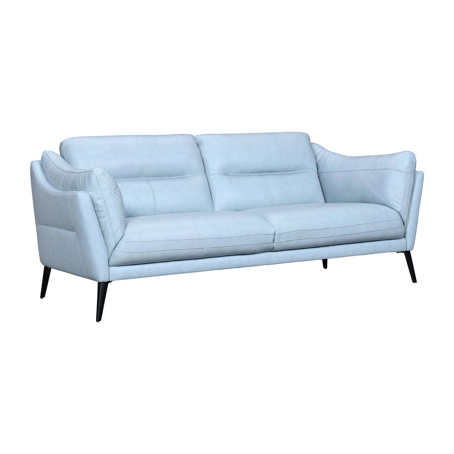 Franz Sky Blue Leather Sofa