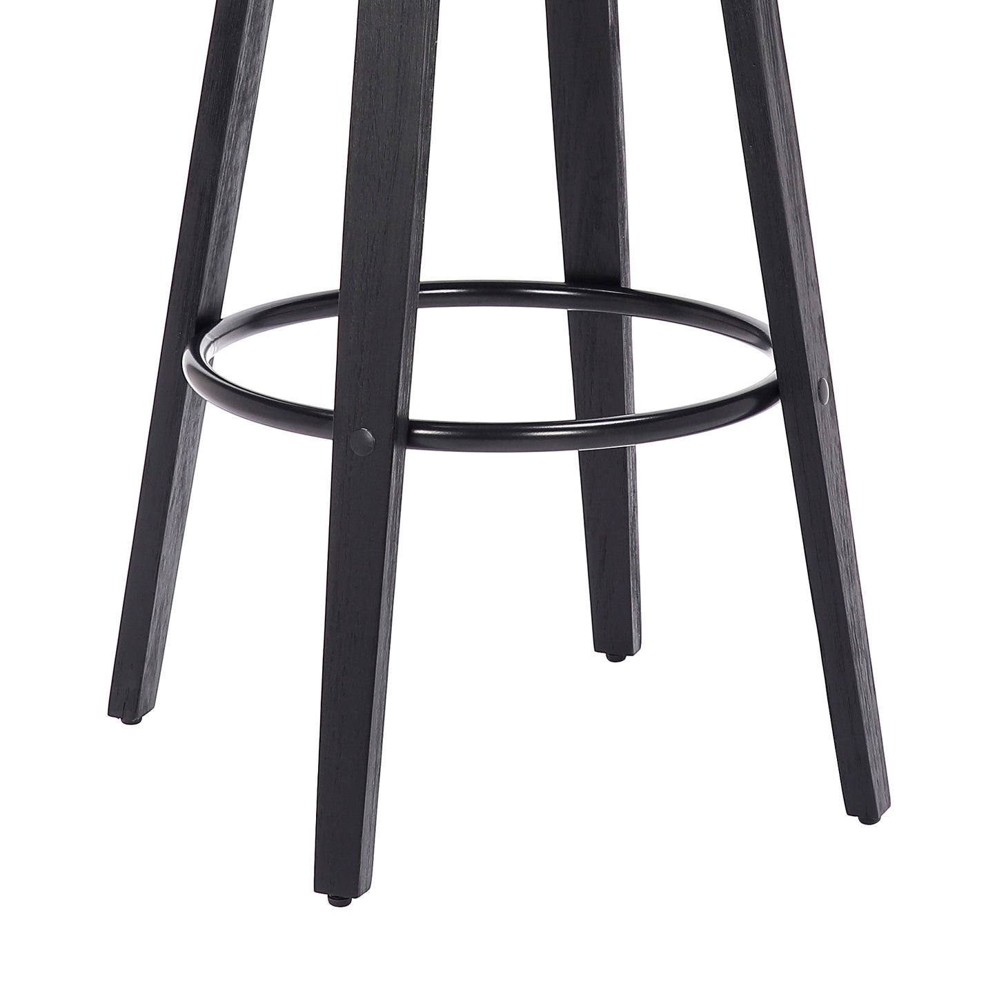 Harbor Backless Swivel Faux Leather Mid-Century Modern Bar Stool in Various Heights
