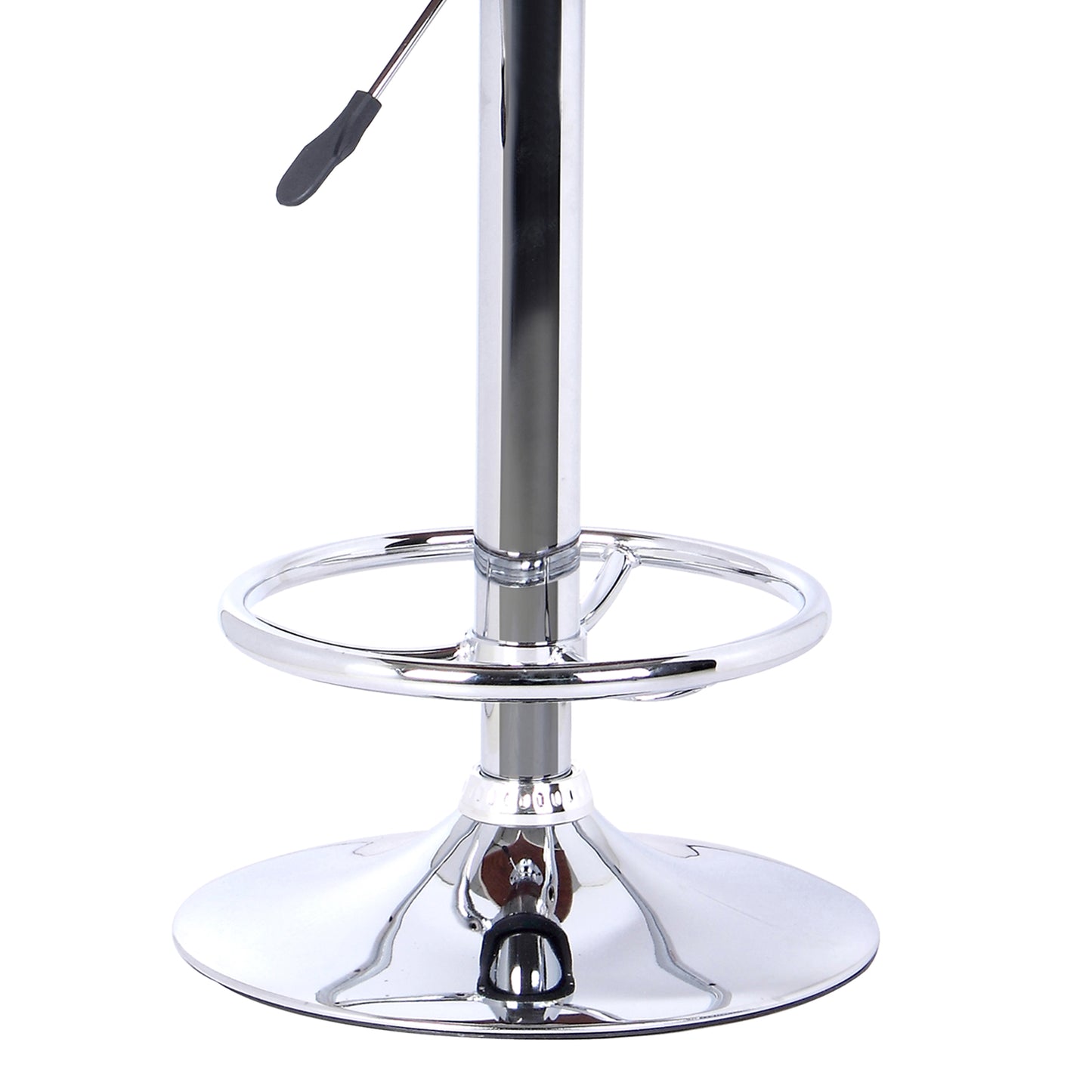 Java Barstool in Chrome Finish with Walnut Wood and Faux Leather