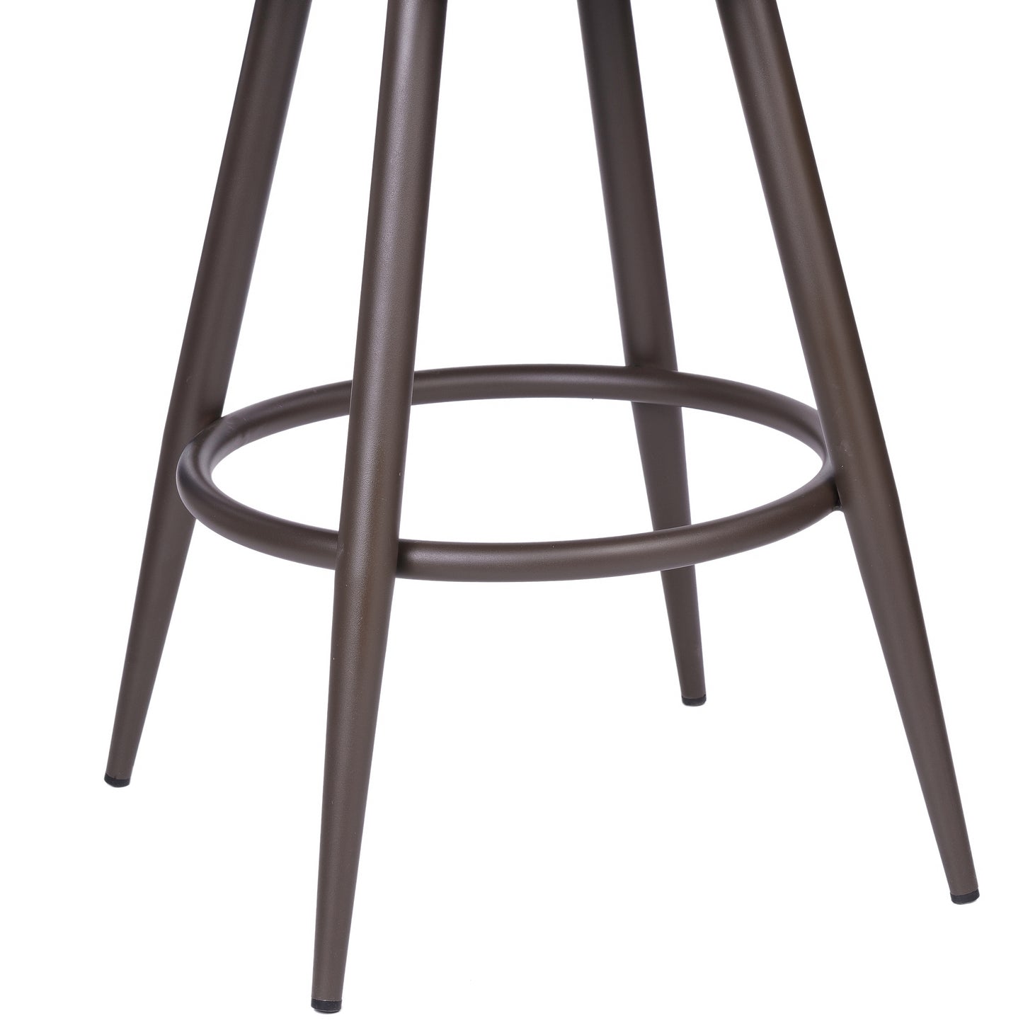 Justin Swivel Vintage Faux Leather Bar Stool with Metal Legs
