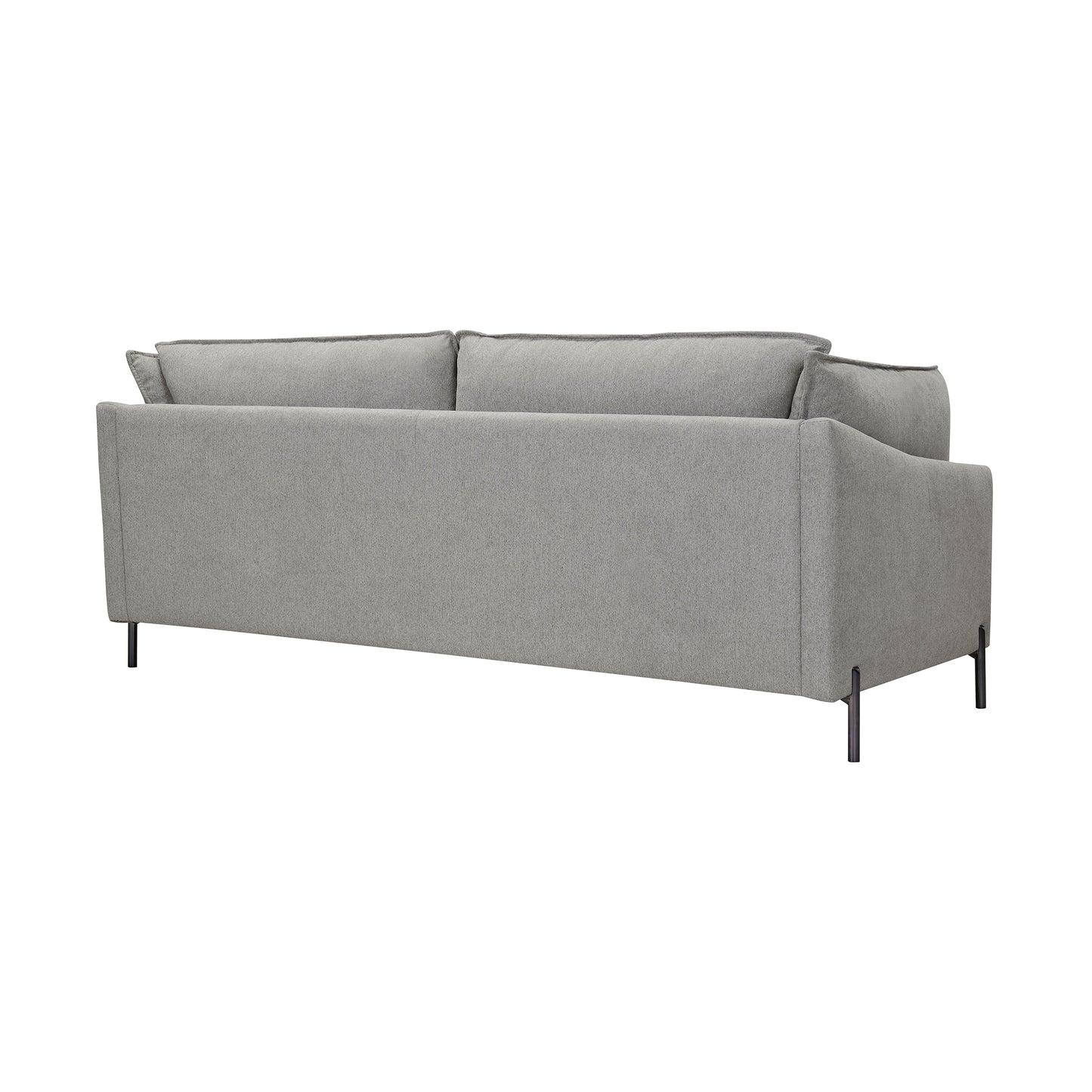 Juliett 80" Modern Gray Fabric Sofa with Power Footrest