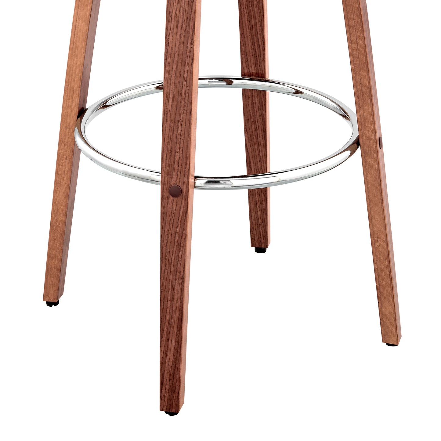 Julius Faux Leather and Wood Bar Stool - Available in Multiple Heights and Finishes