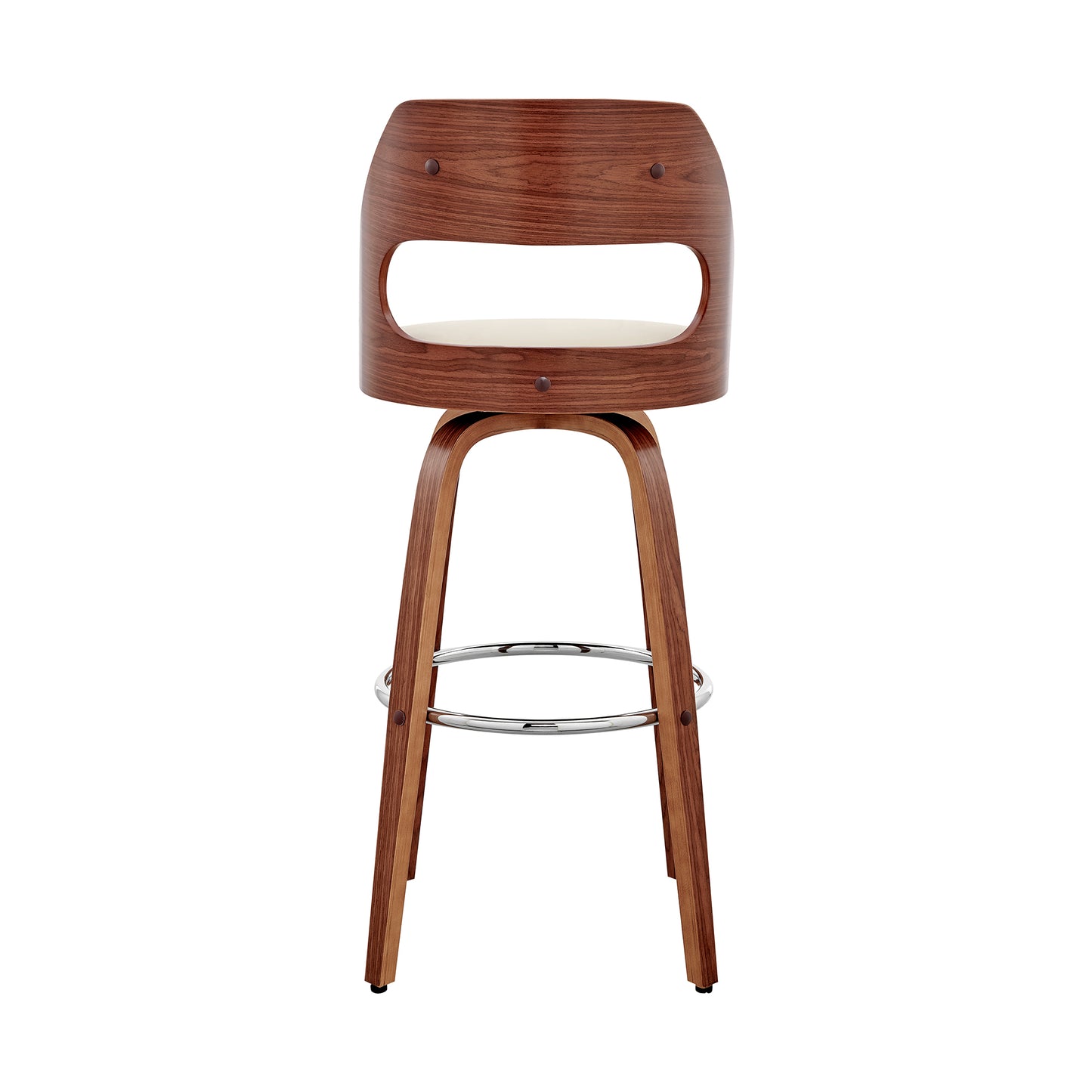 Julius Faux Leather and Wood Bar Stool - Available in Multiple Heights and Finishes