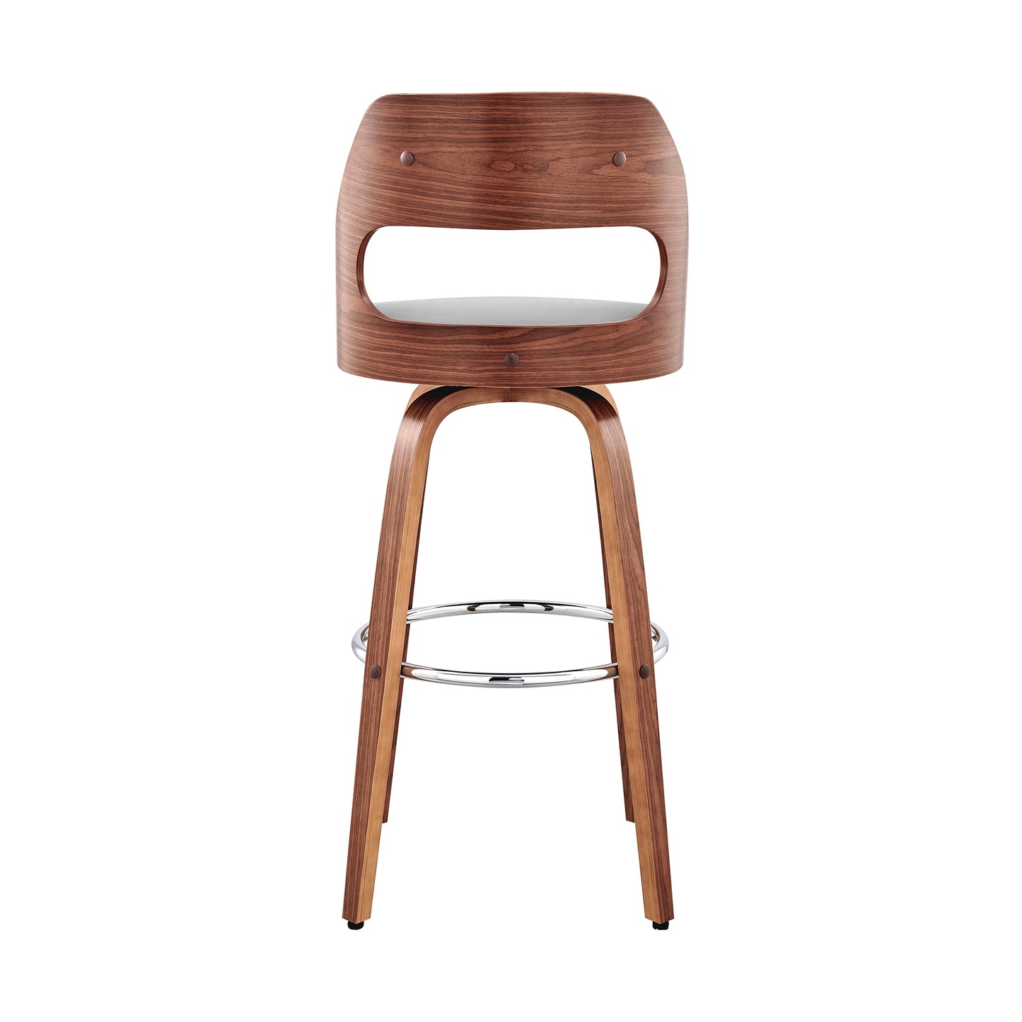 Julius Faux Leather and Wood Bar Stool - Available in Multiple Heights and Finishes