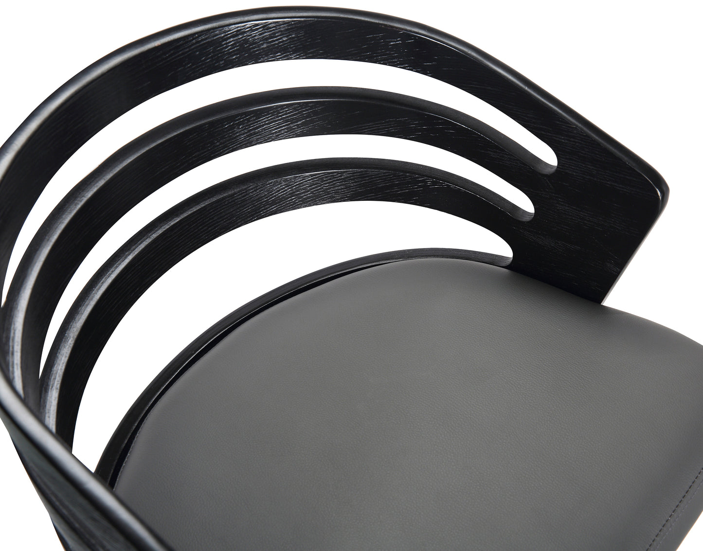 Jayden Counter and Bar Height Swivel Faux Leather and Wood Bar Stool