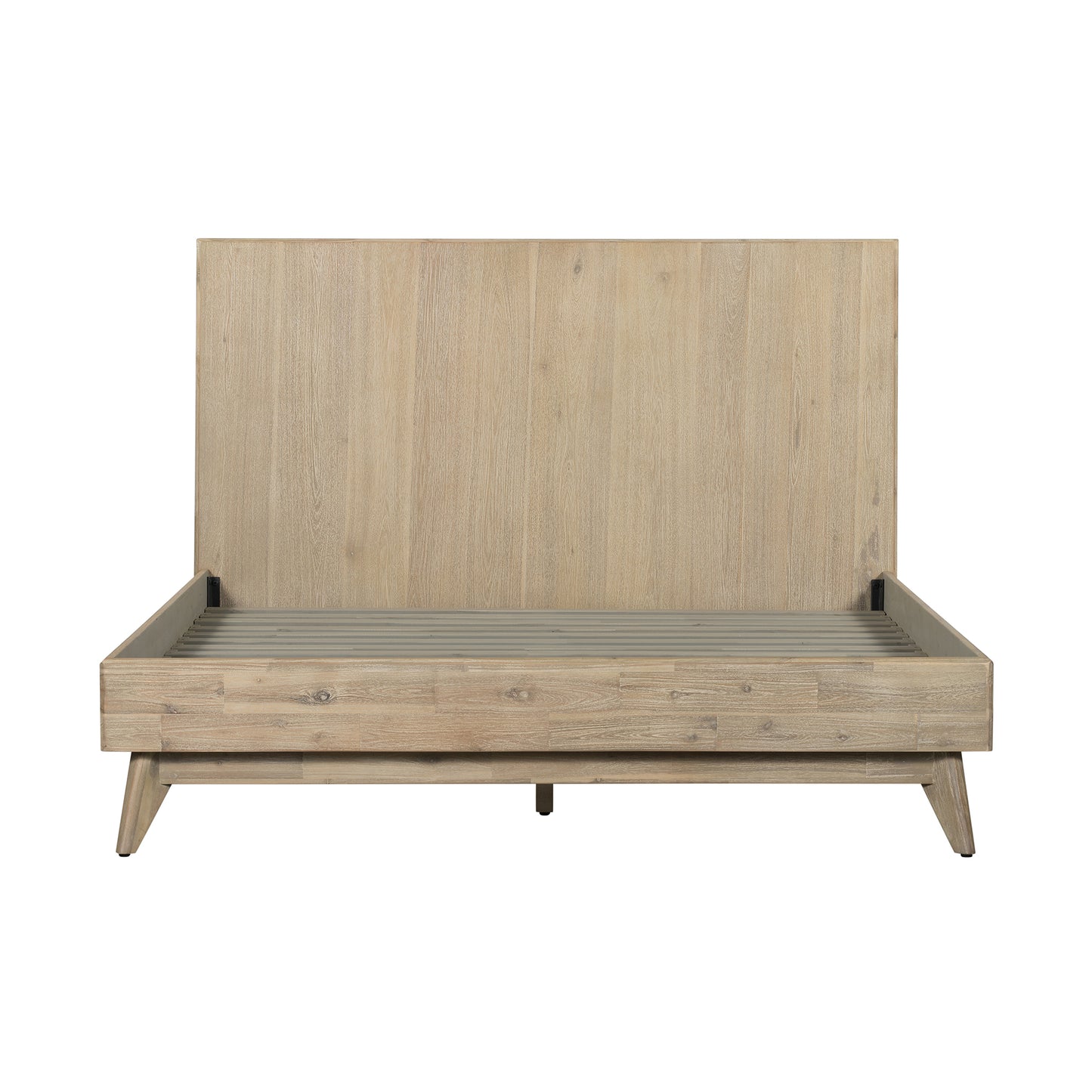 Baly Acacia Mid-Century Sandblast Platform Bed