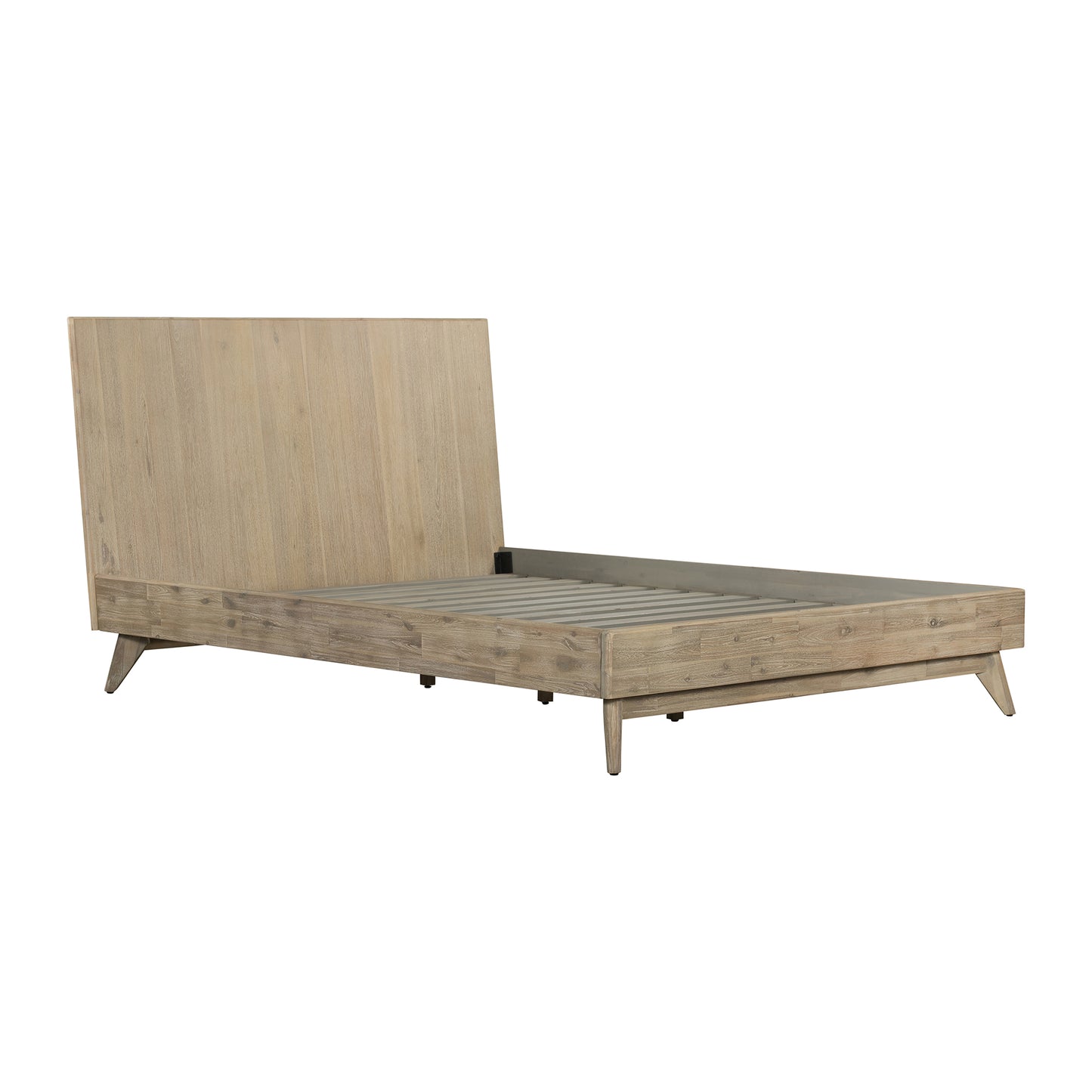 Baly Acacia Mid-Century Sandblast Platform Bed