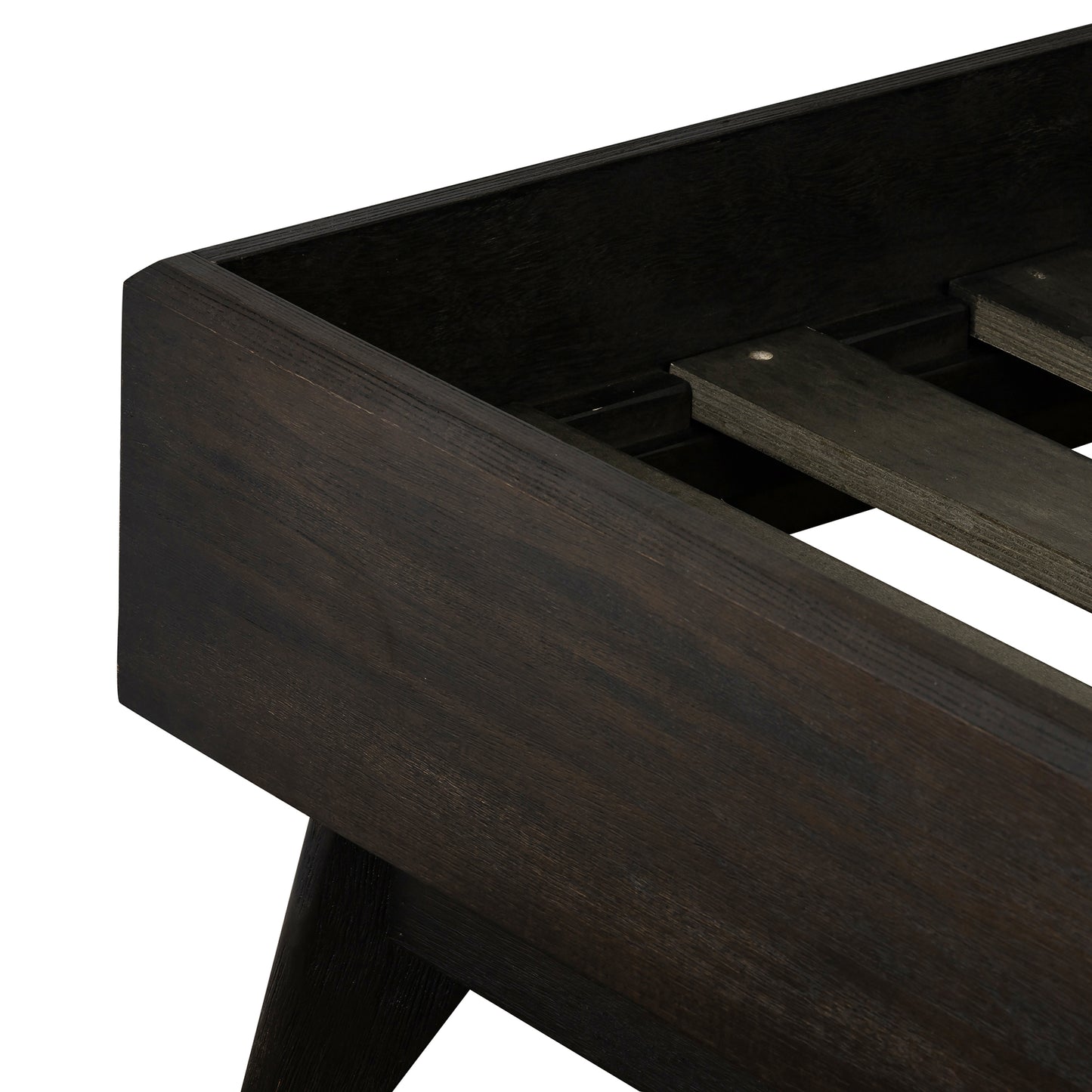 Baly Acacia Mid-Century Sandblast Platform Bed