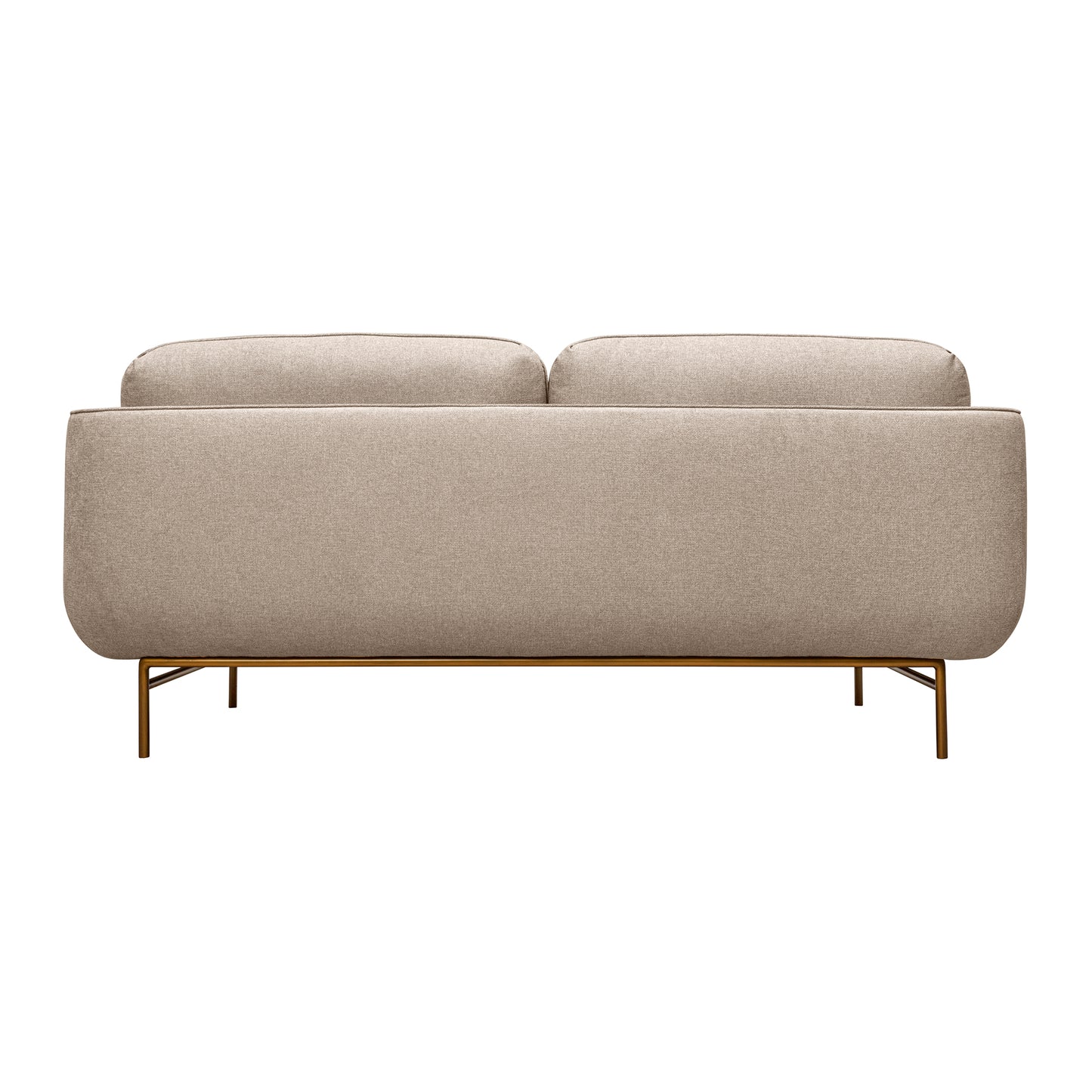 Lilou 77" Sofa with Antique Brass Metal Legs in Fabric and Velvet Options