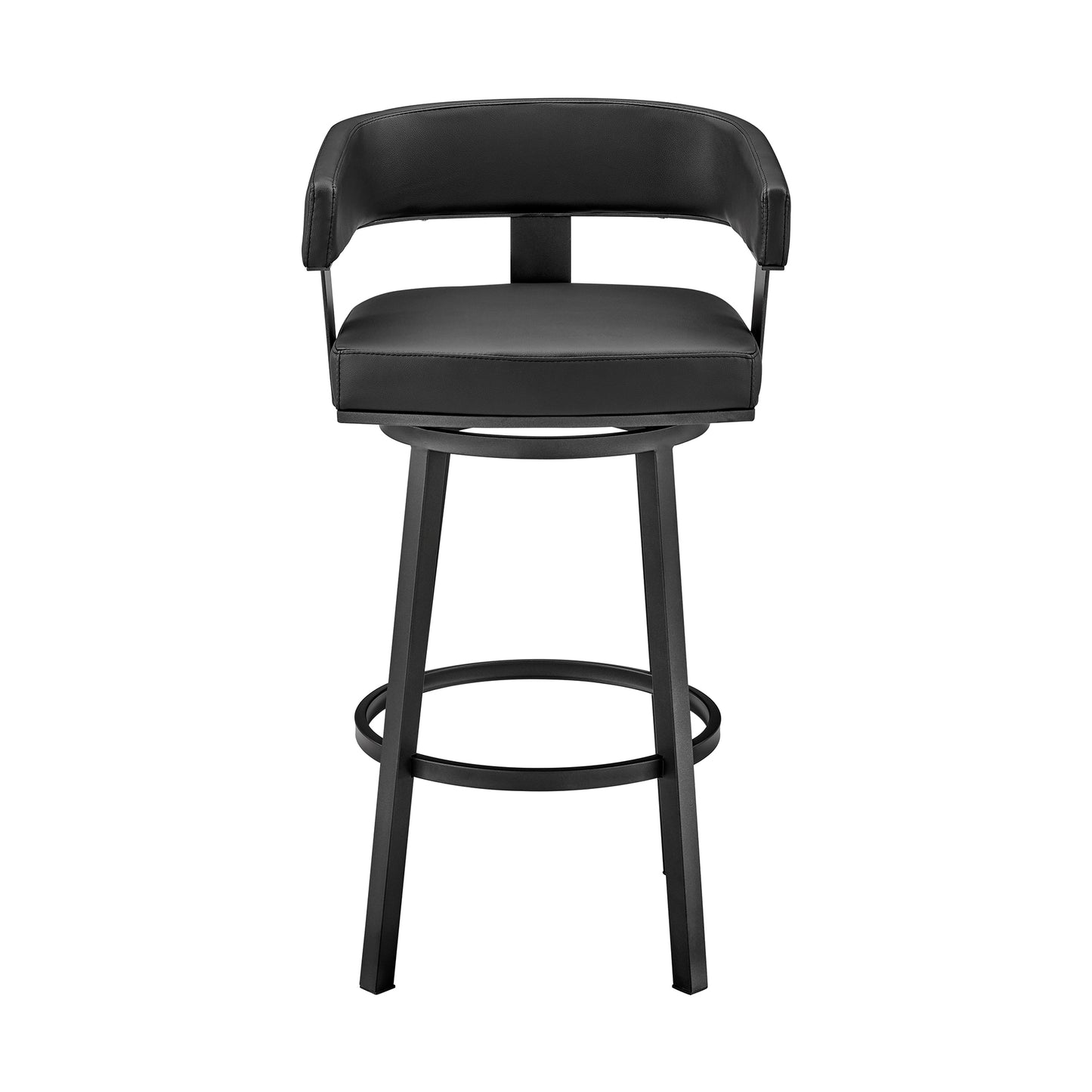 Lorin Swivel Bar Stool in Various Finishes and Faux Leather Options