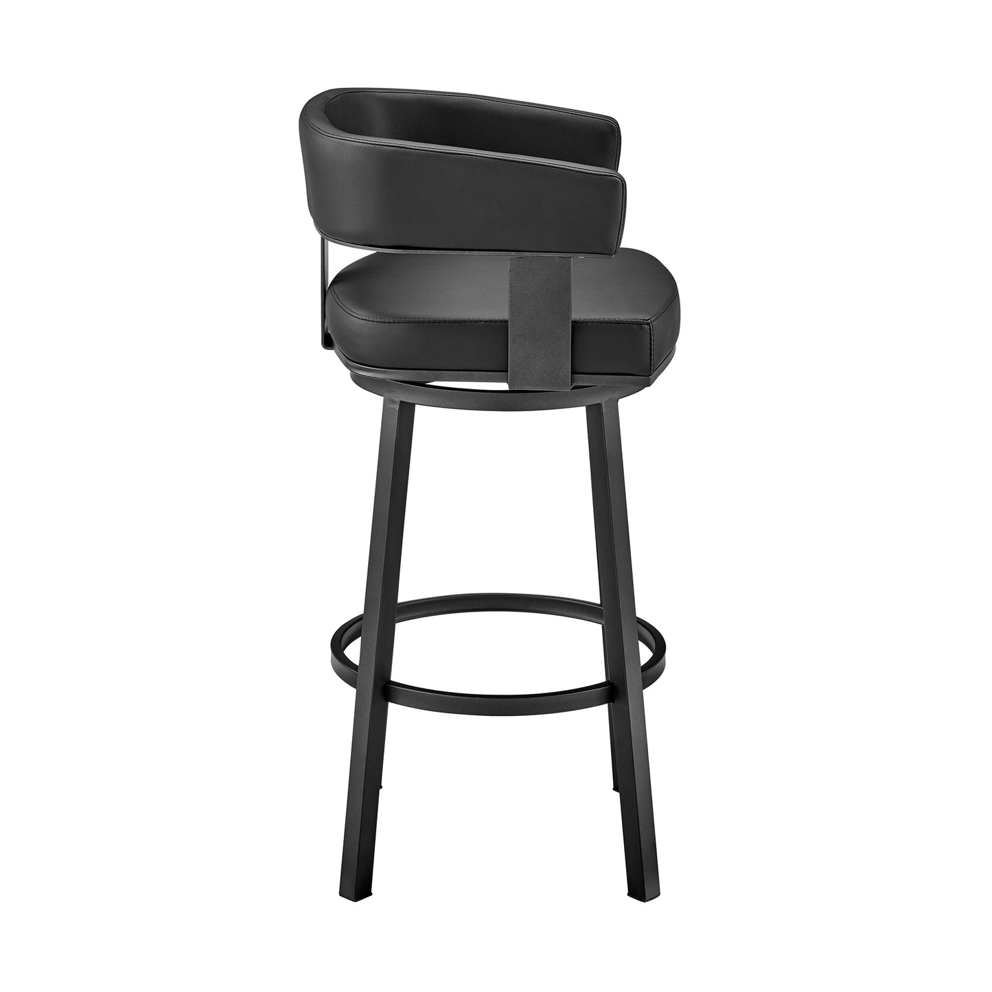 Lorin Swivel Bar Stool in Various Finishes and Faux Leather Options