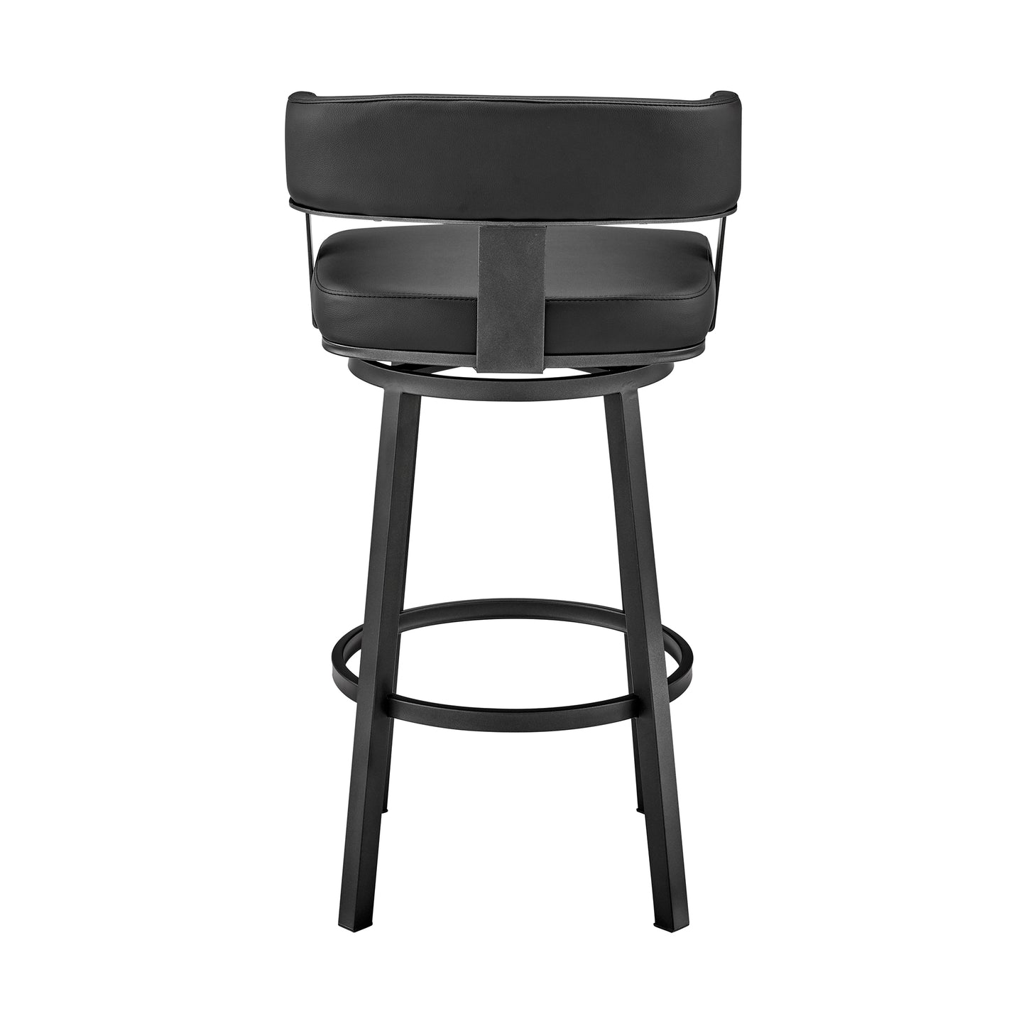 Lorin Swivel Bar Stool in Various Finishes and Faux Leather Options
