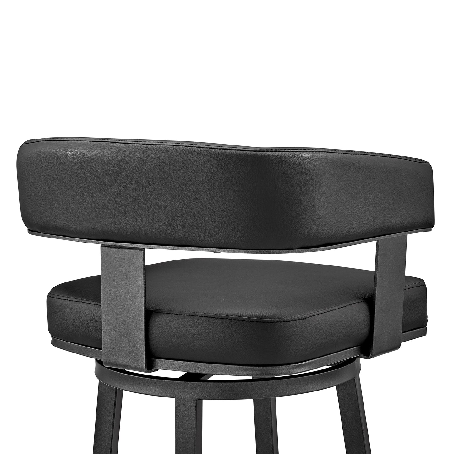 Lorin Swivel Bar Stool in Various Finishes and Faux Leather Options