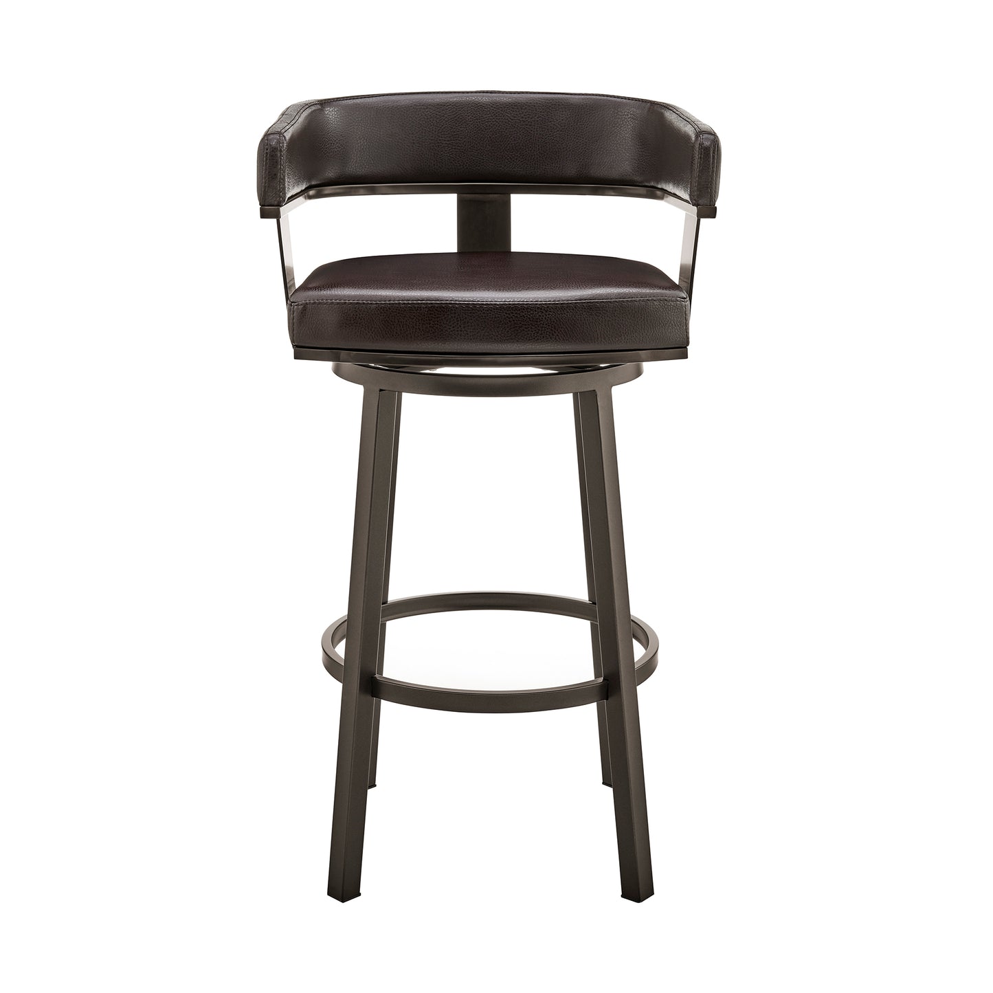 Lorin Swivel Bar Stool in Various Finishes and Faux Leather Options