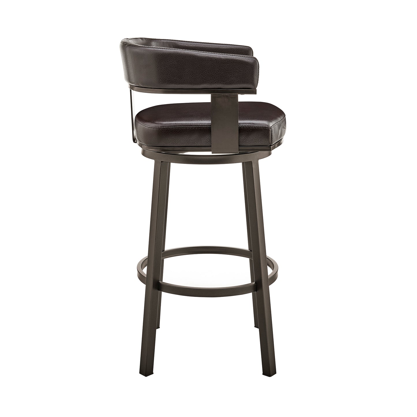 Lorin Swivel Bar Stool in Various Finishes and Faux Leather Options