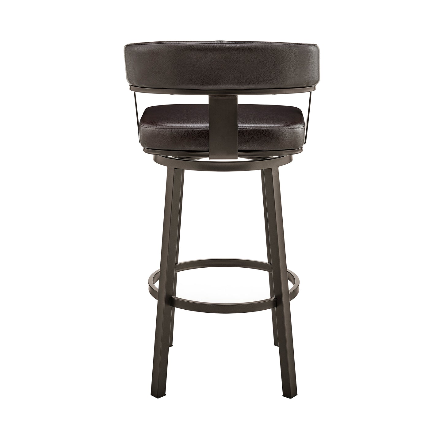 Lorin Swivel Bar Stool in Various Finishes and Faux Leather Options