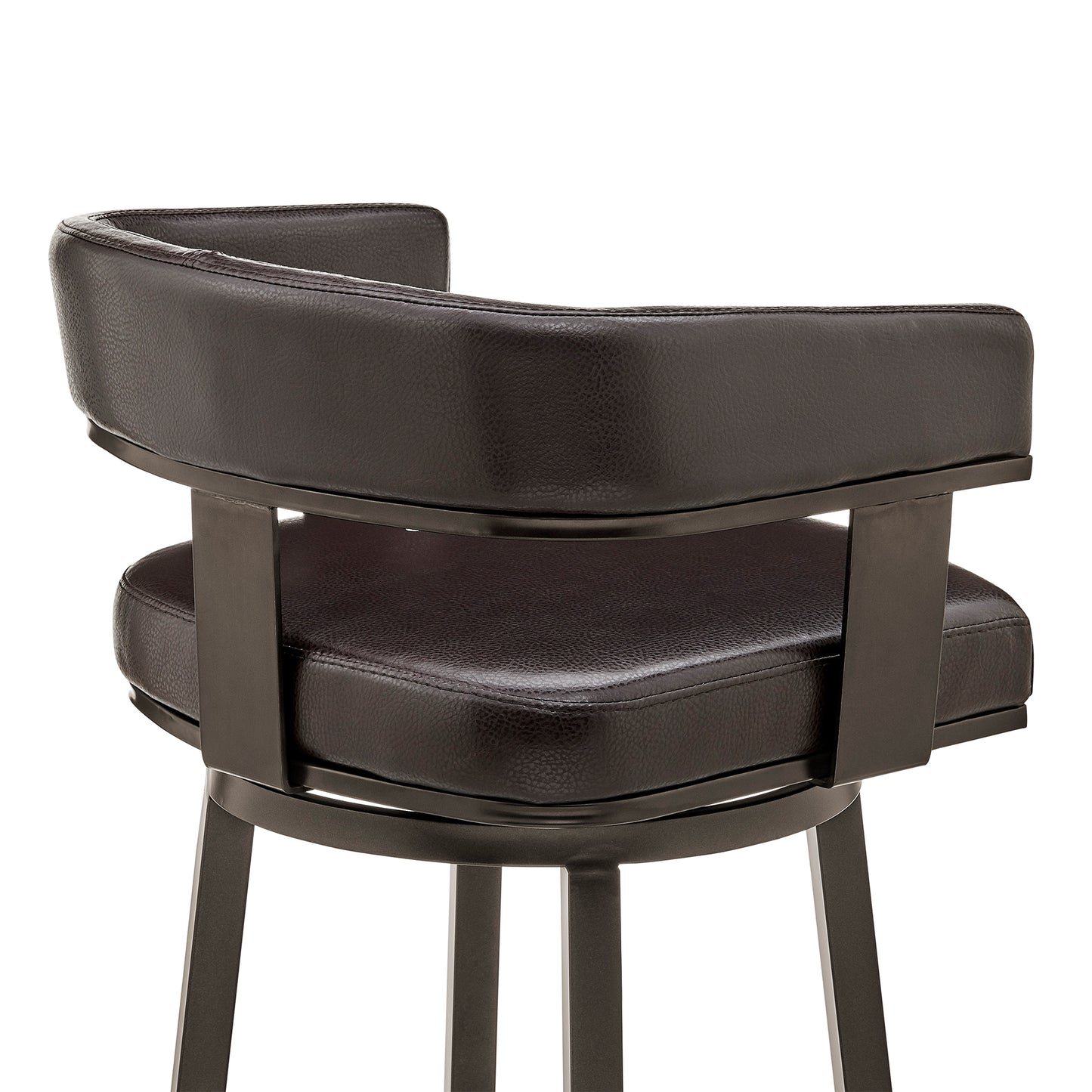 Lorin Swivel Bar Stool in Various Finishes and Faux Leather Options