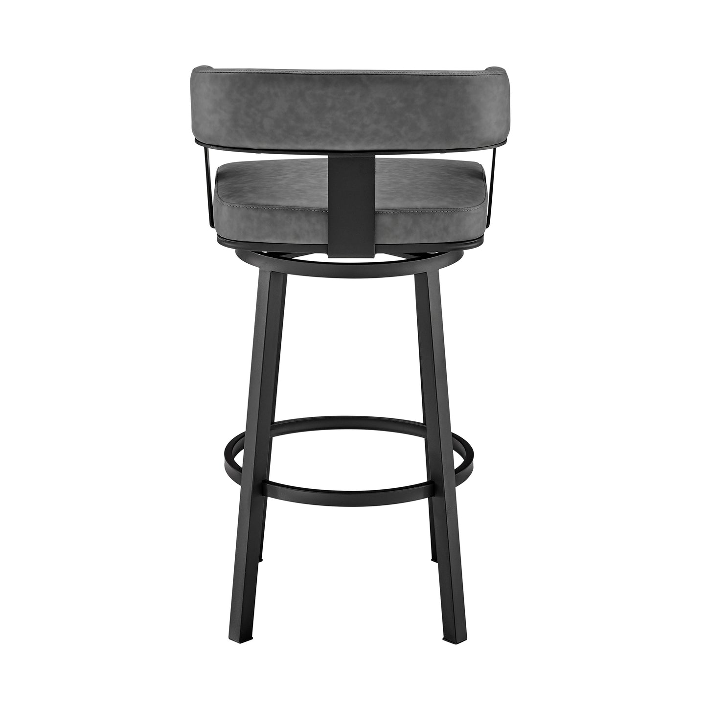 Lorin Swivel Bar Stool in Various Finishes and Faux Leather Options
