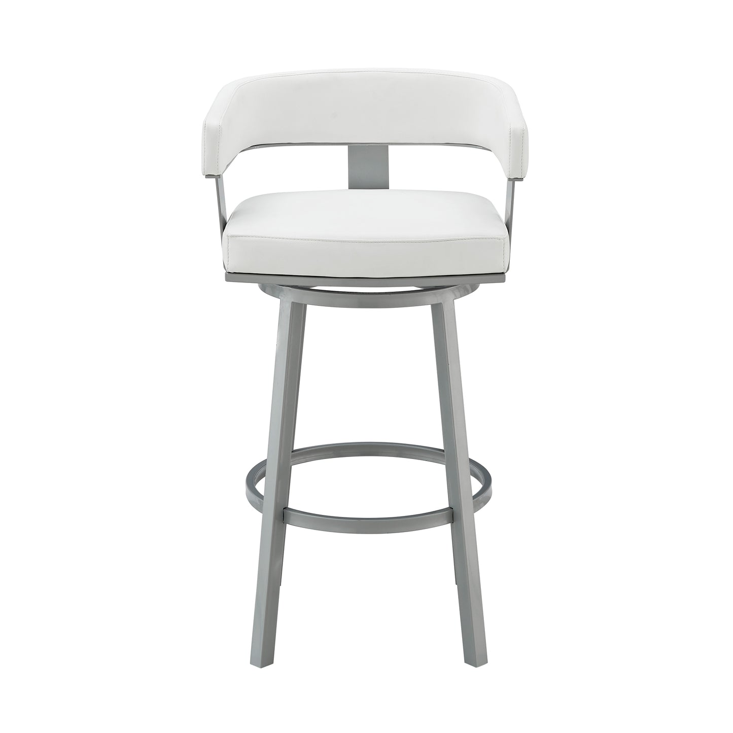 Lorin Swivel Bar Stool in Various Finishes and Faux Leather Options