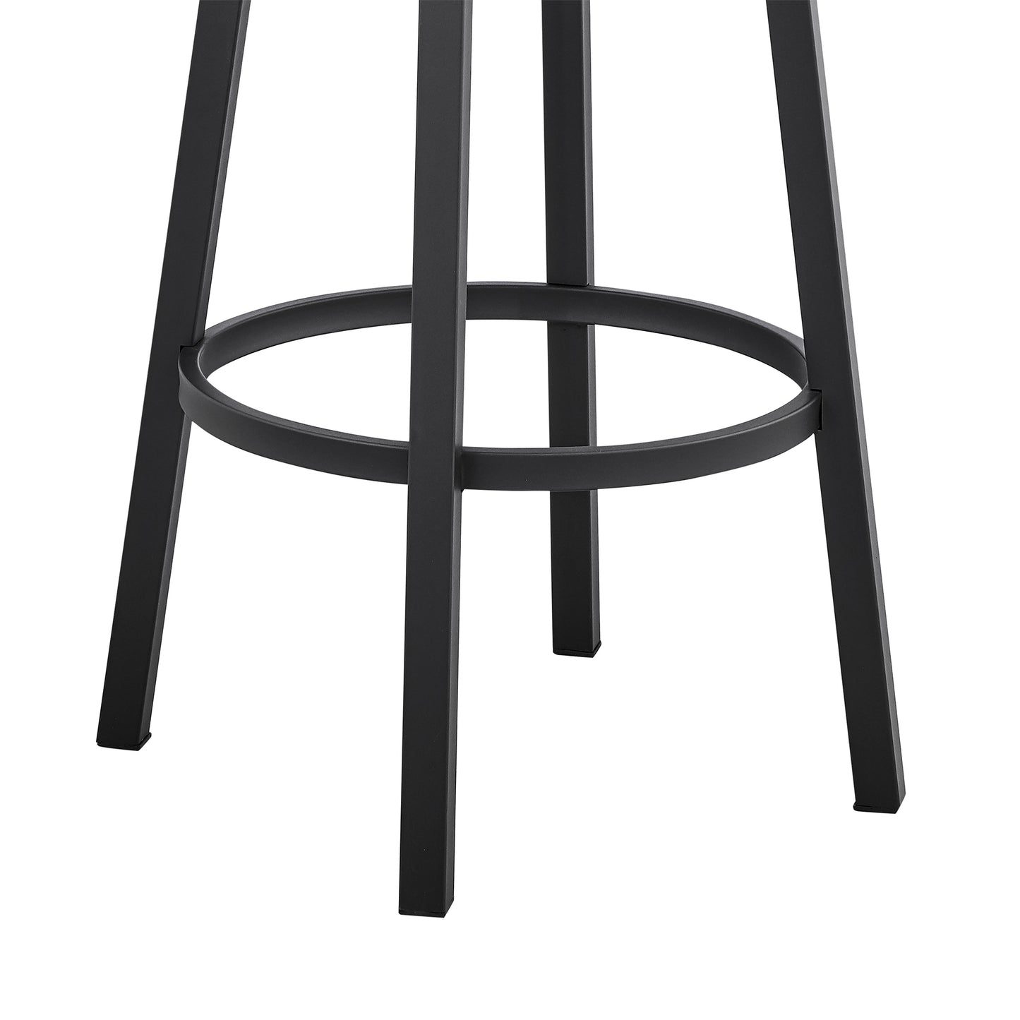 Madrid Bar and Counter Height Swivel Faux Leather and Brushed Stainless Steel Bar Stool