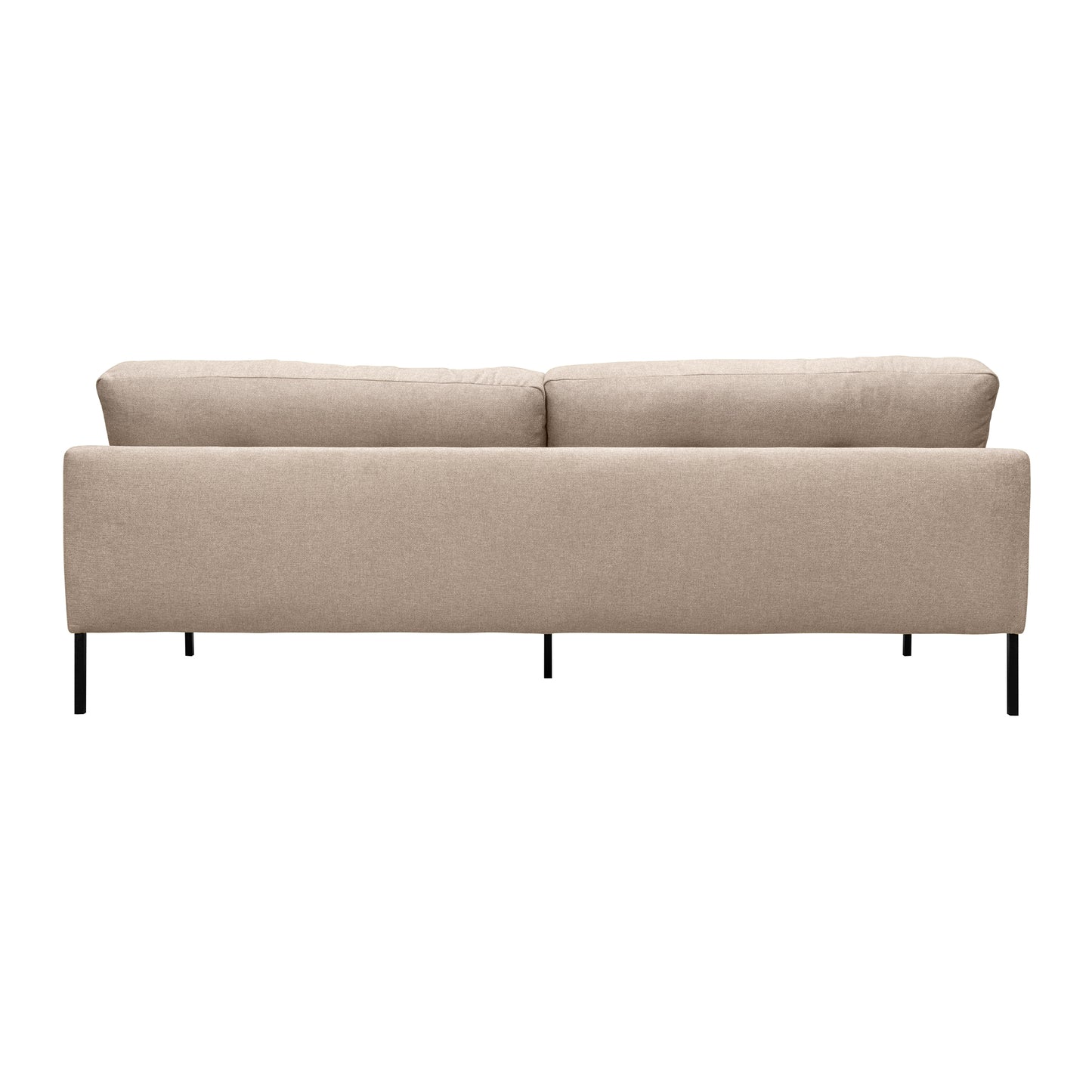 Michalina 84" Sofa with Black Metal Legs in Fabric and Velvet Options
