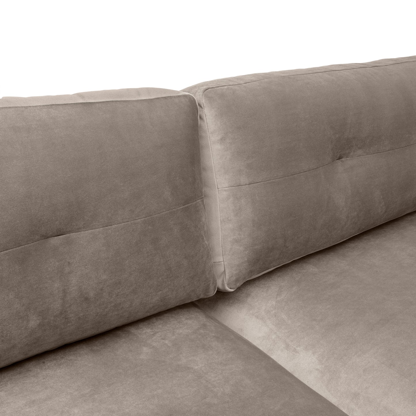 Michalina 84" Sofa with Black Metal Legs in Fabric and Velvet Options