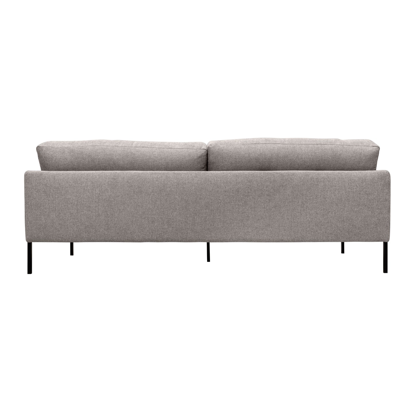 Michalina 84" Sofa with Black Metal Legs in Fabric and Velvet Options
