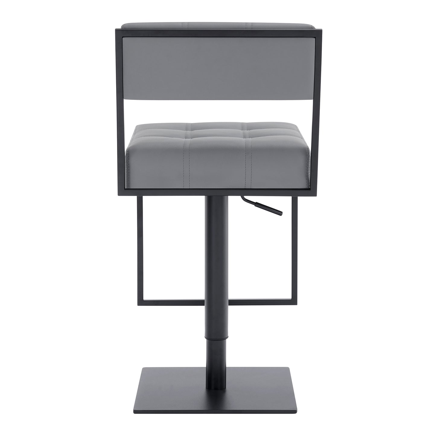 Michele Swivel Adjustable Height Faux Leather and Metal Bar Stool