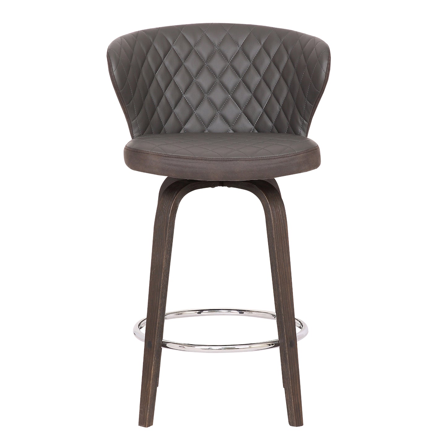 Mynette Swivel Faux Leather Bar Stool