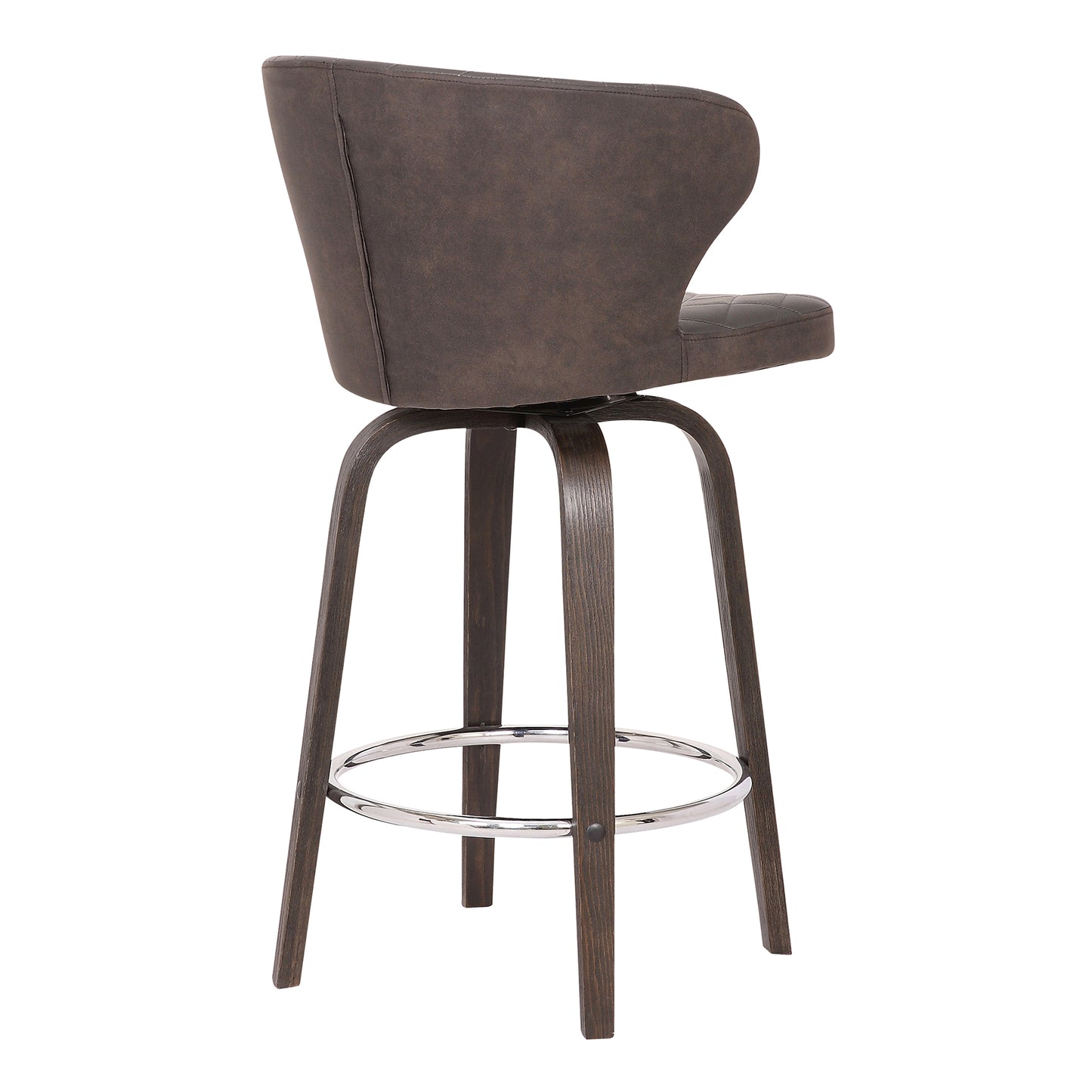 Mynette Swivel Faux Leather Bar Stool