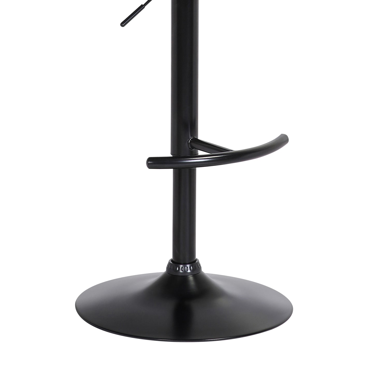 Nash Adjustable Black Wood Bar Stool with Black Metal Base