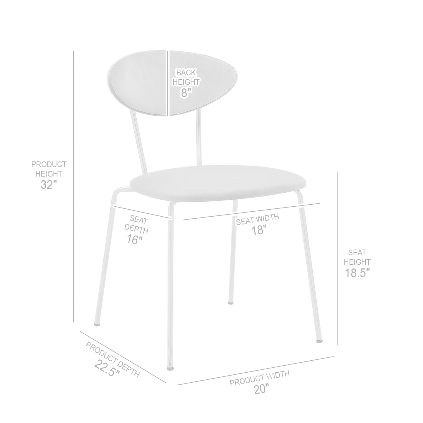 Neo Modern Gray Fabric and Black Metal Dining Room Chairs - Set of 2