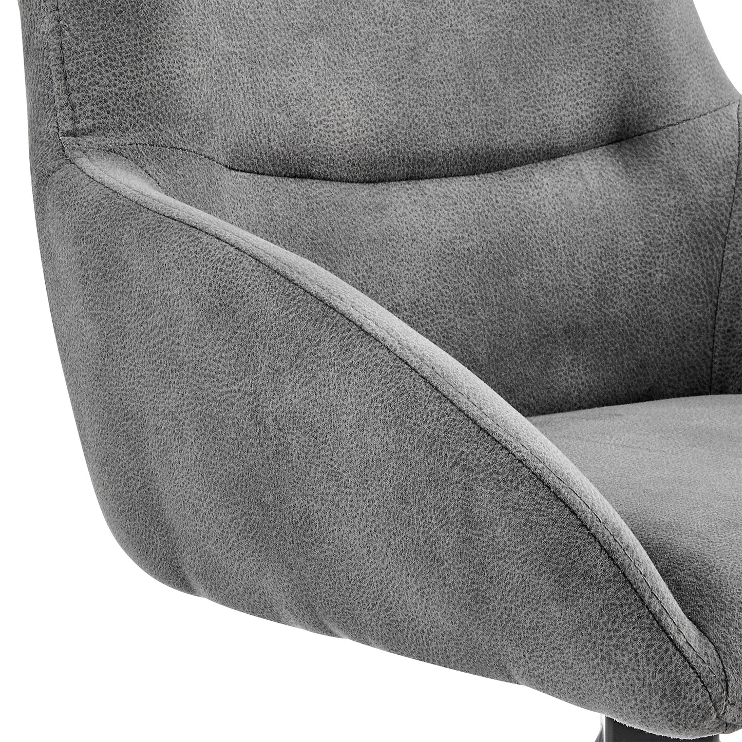 Odessa Counter and Bar Height Bar Stool in Charcoal Fabric and Black Finish