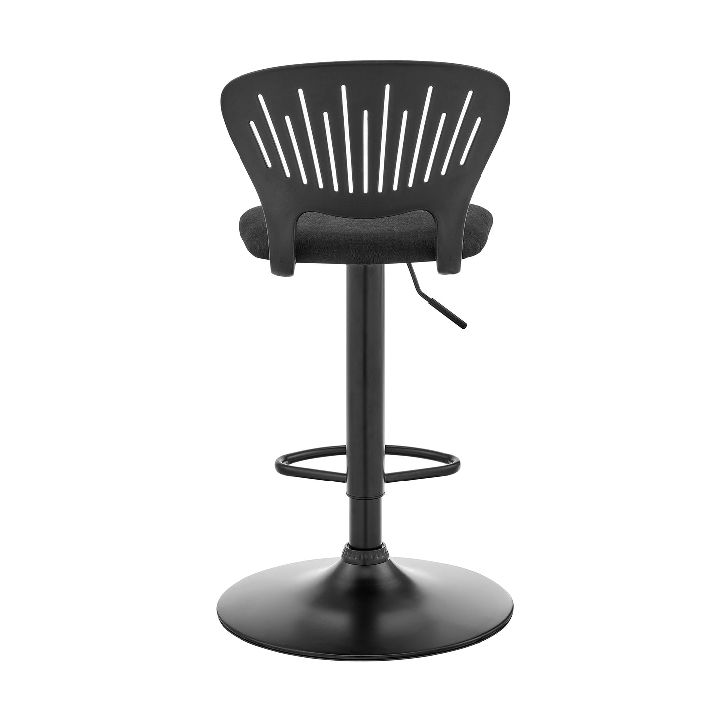 Padua Adjustable Black Upholstery Swivel Stool