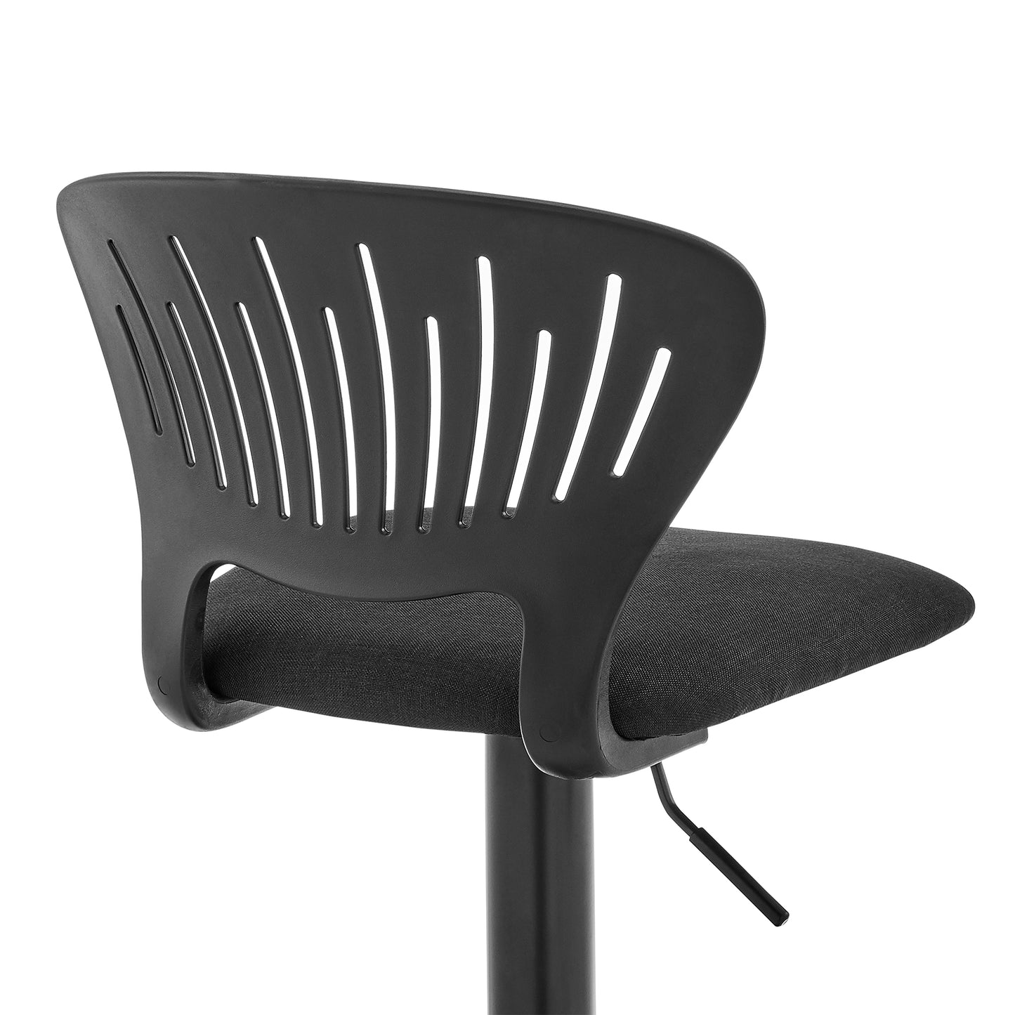 Padua Adjustable Black Upholstery Swivel Stool