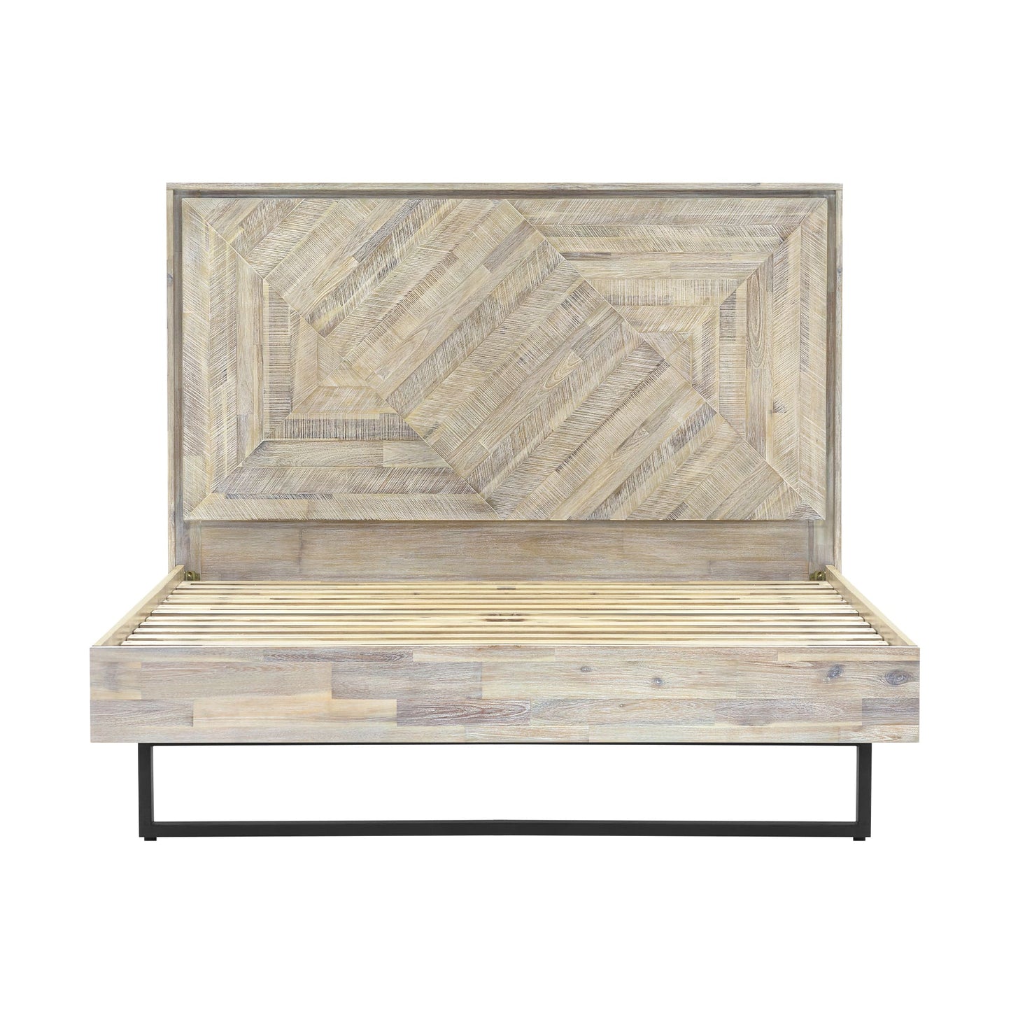 Peridot Platform Bed Frame in Natural Acacia Wood