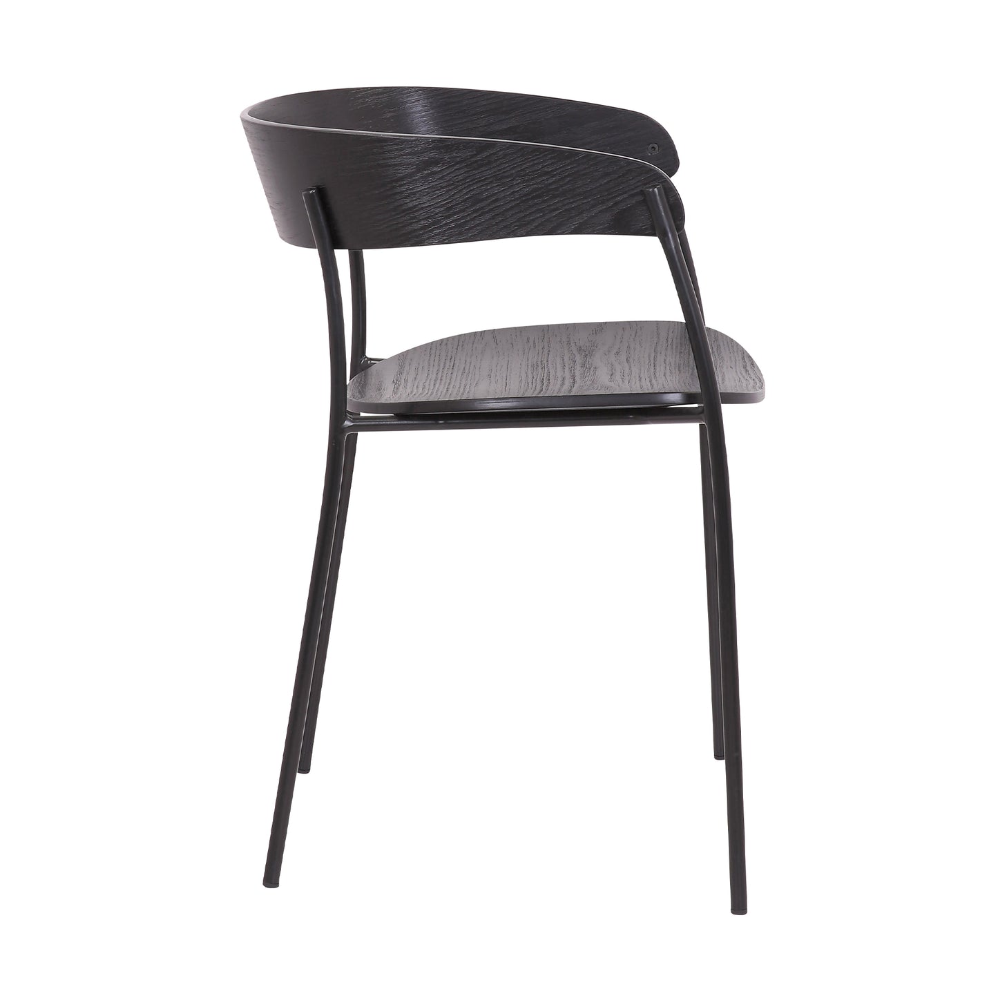 Perry Wood and Metal Modern Dining Room Chairs Set of 2